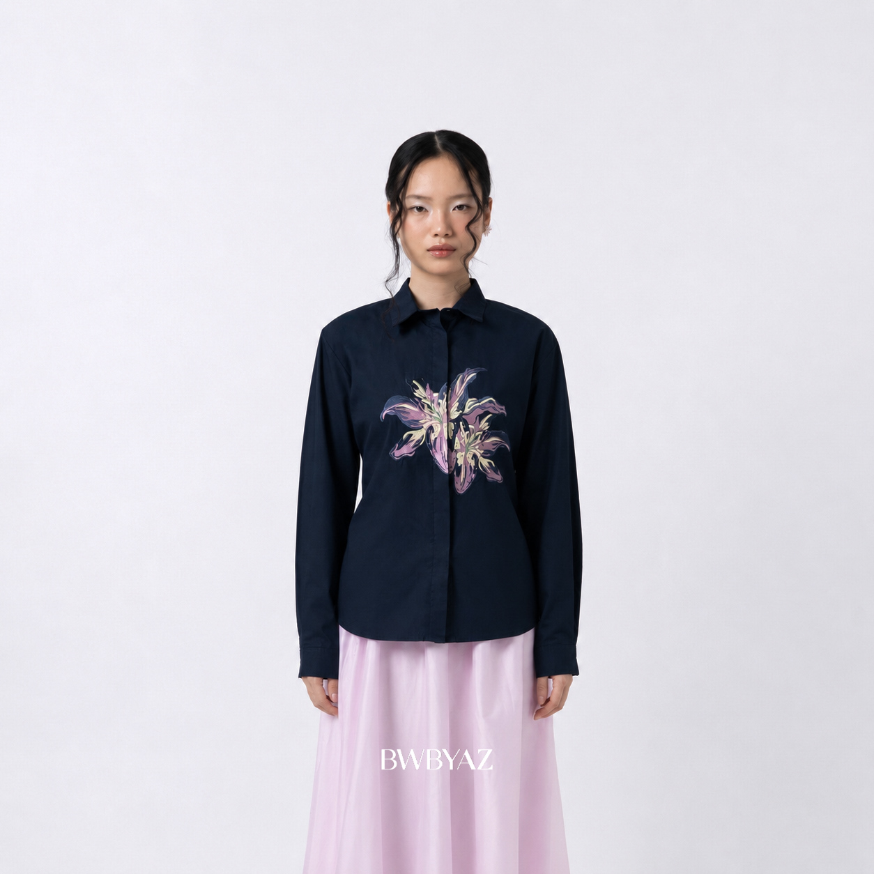 BWBYAZ - Thaliana Blooming Shirt (READY STOCK)