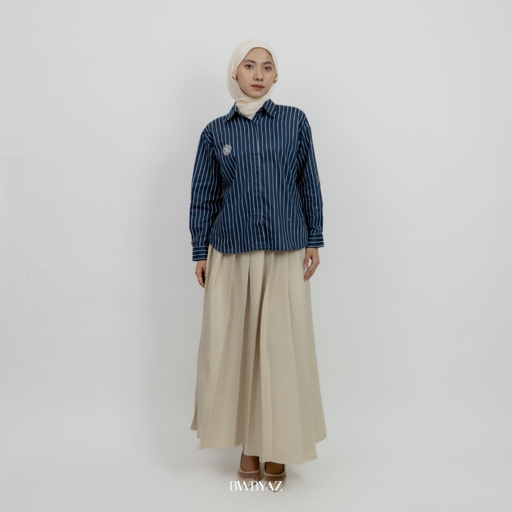 BWBYAZ - Adara Embroidery Shirt Blouse