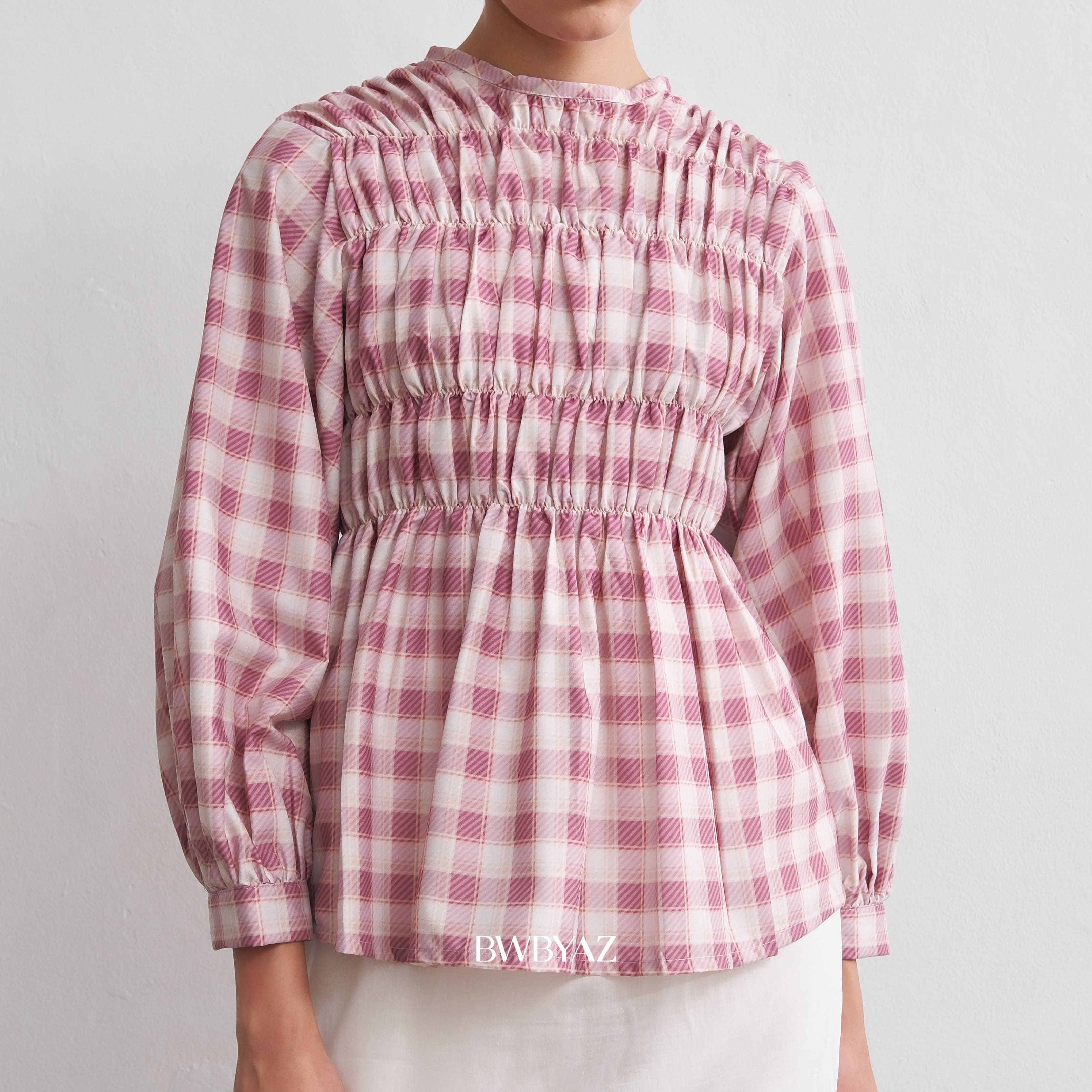 BWBYAZ - Pamela Shirred Blouse Signature
