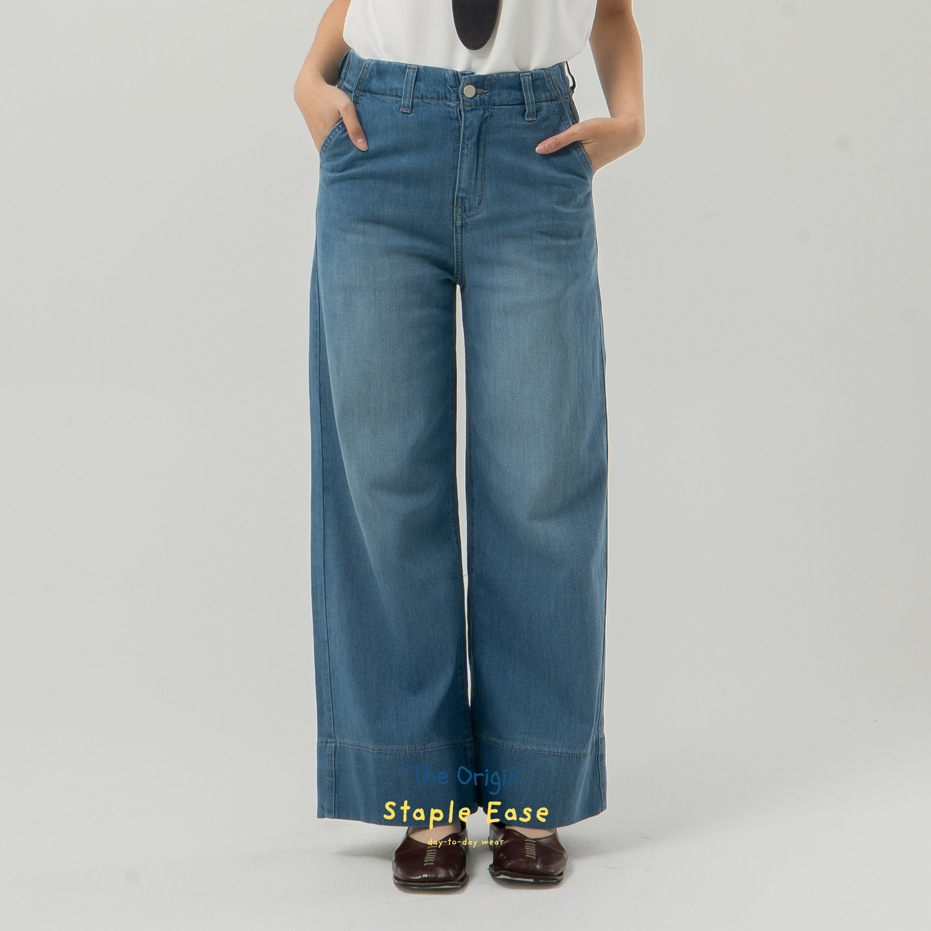 BWBYAZ STAPLE EASE - Oryn Loose Pants (READY STOCK)