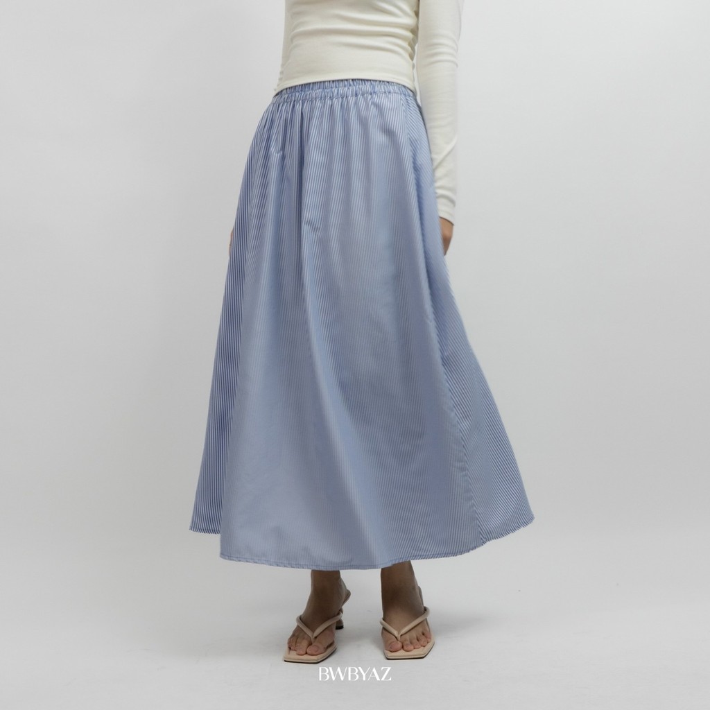 BWBYAZ - Camel Cotton Skirt (READY STOCK)