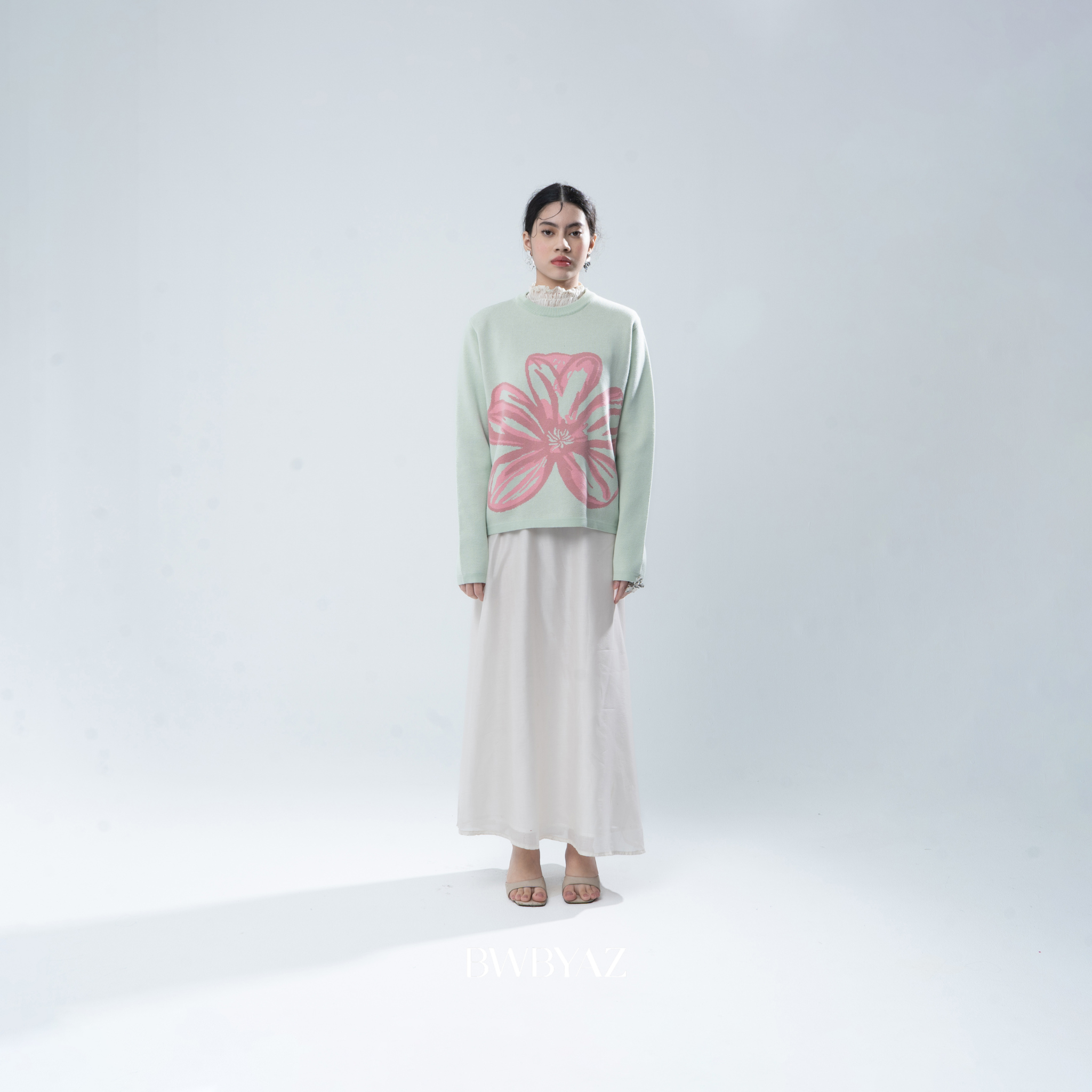BWBYAZ - Claire Blossom Knit (READY STOCK)