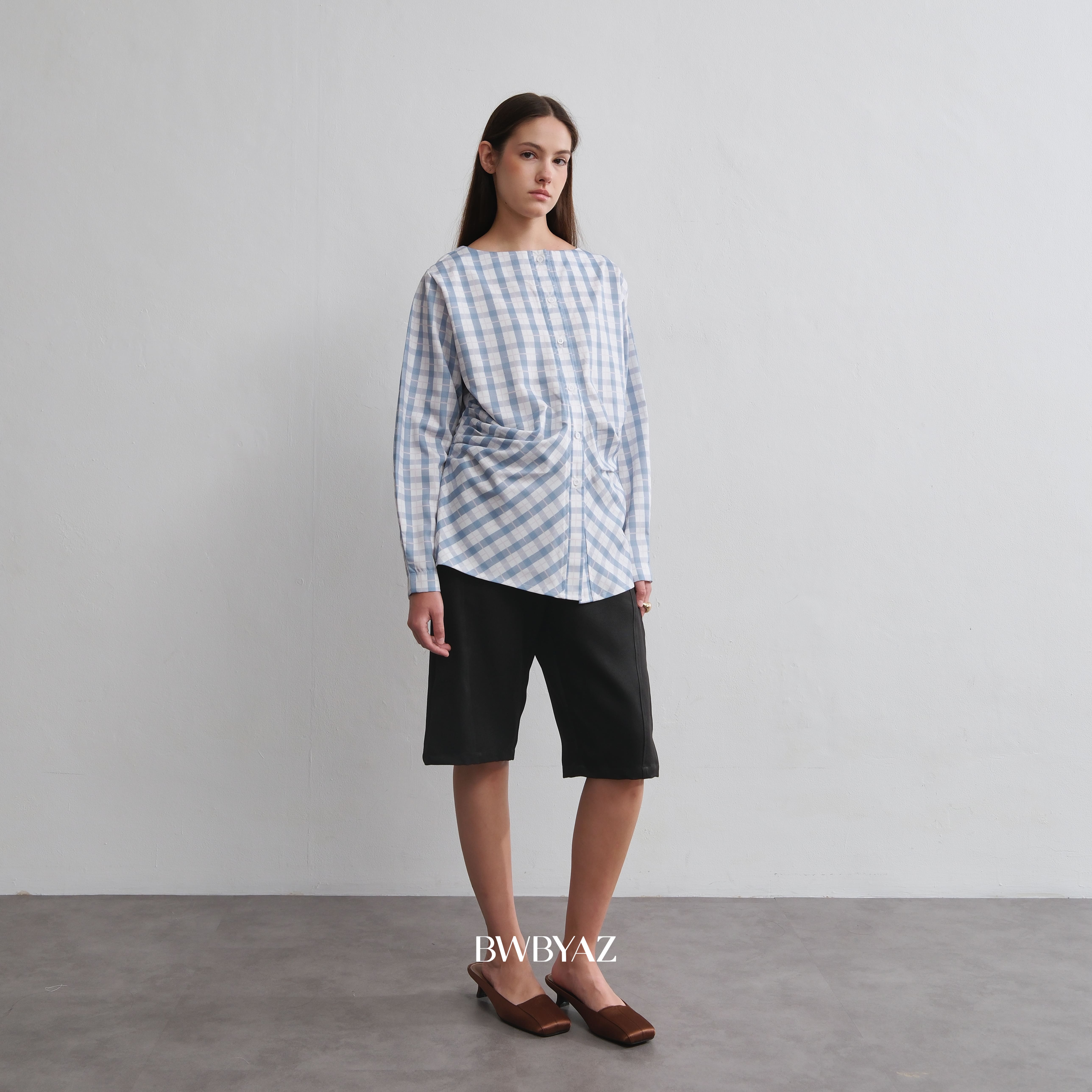 BWBYAZ - Veyra Shirred Shirt Pattern