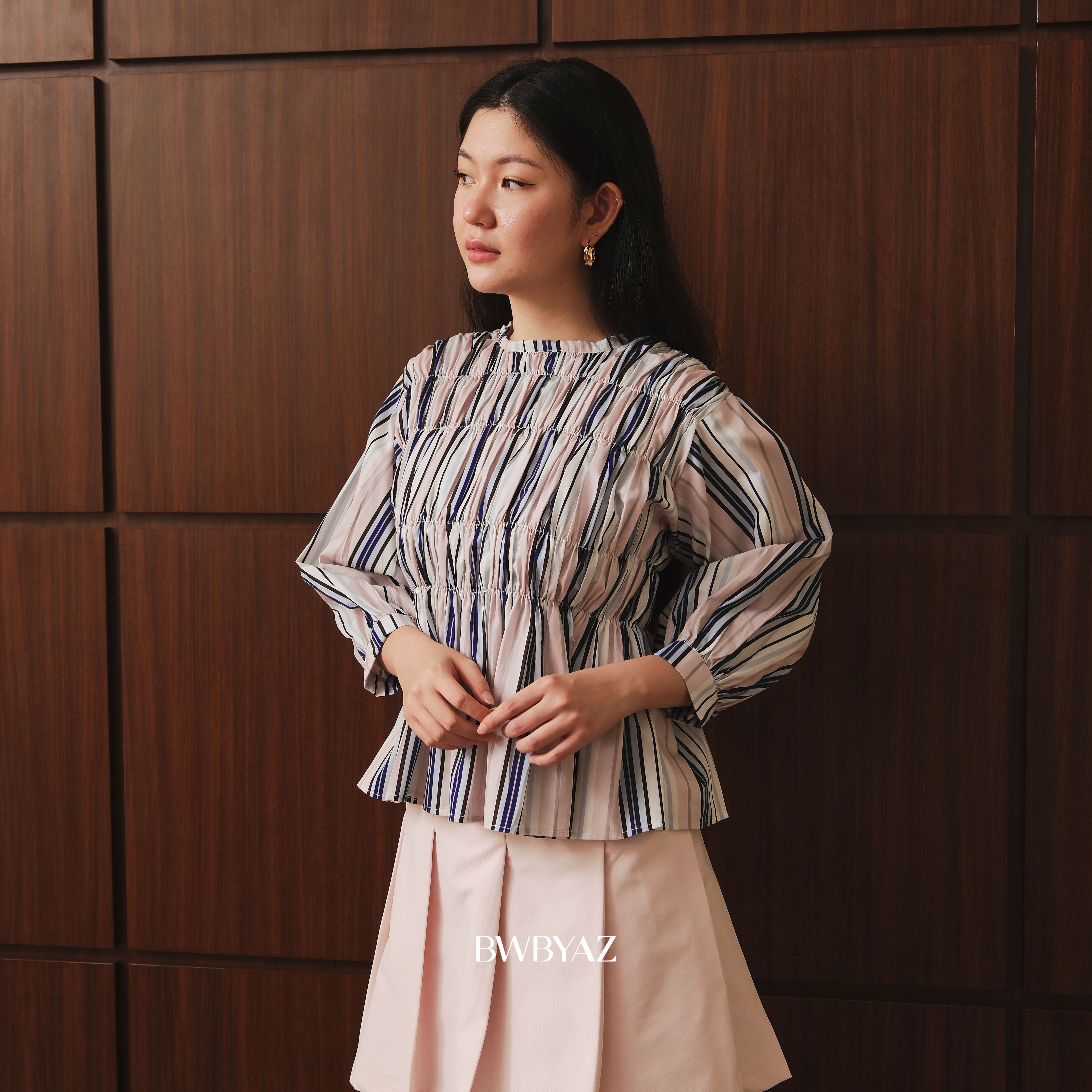 BWBYAZ - Pamela Shirred Blouse Pattern