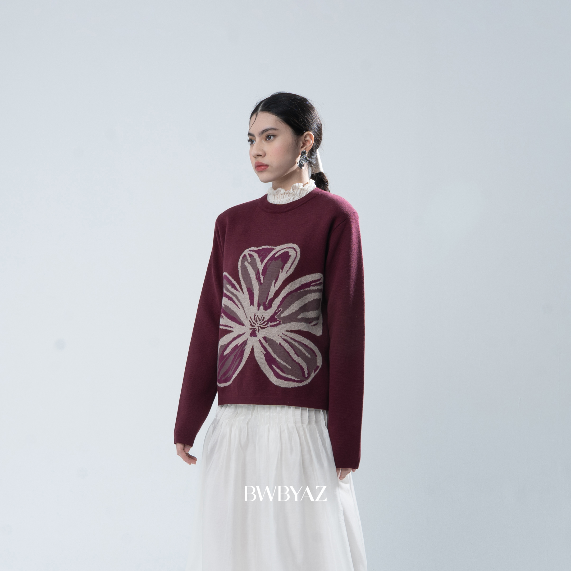 BWBYAZ - Claire Blossom Knit (READY STOCK)