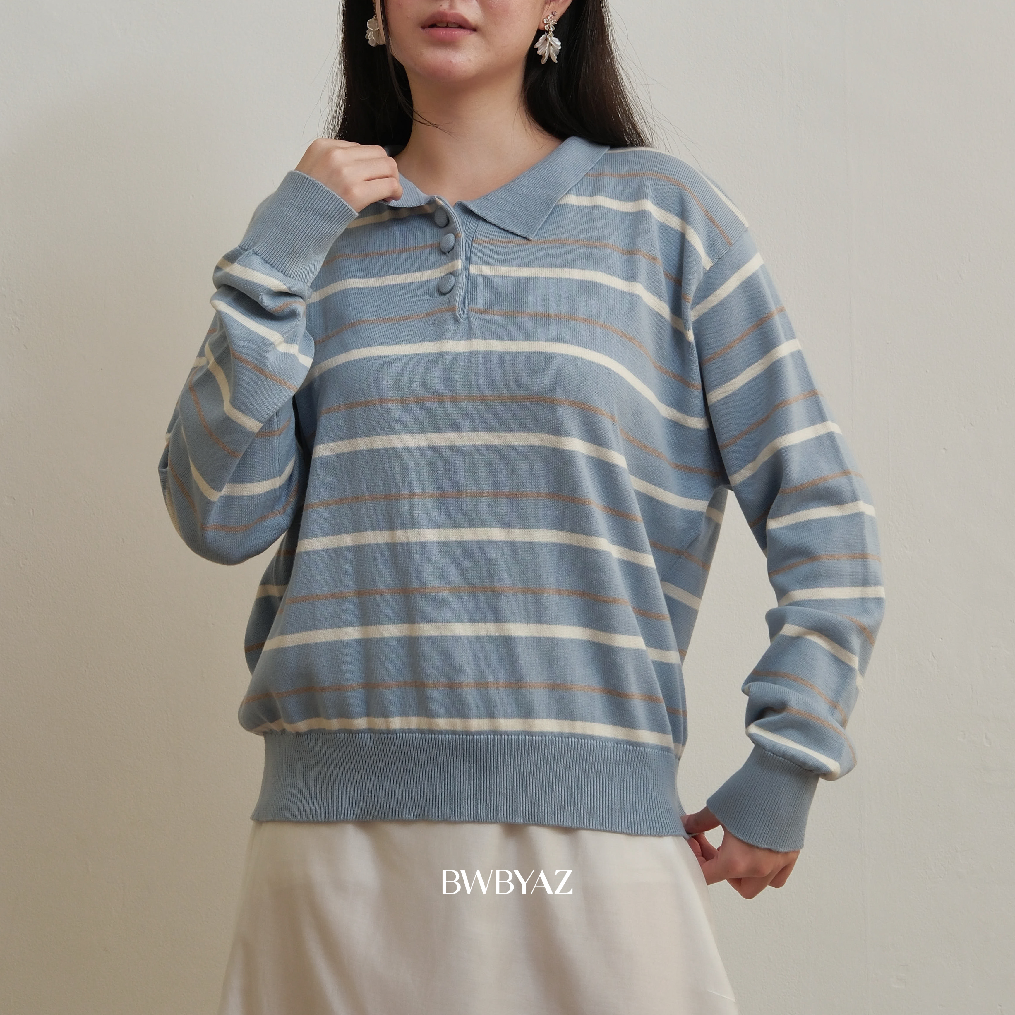 BWBYAZ - Maven Stripes Knit (READY STOCK)