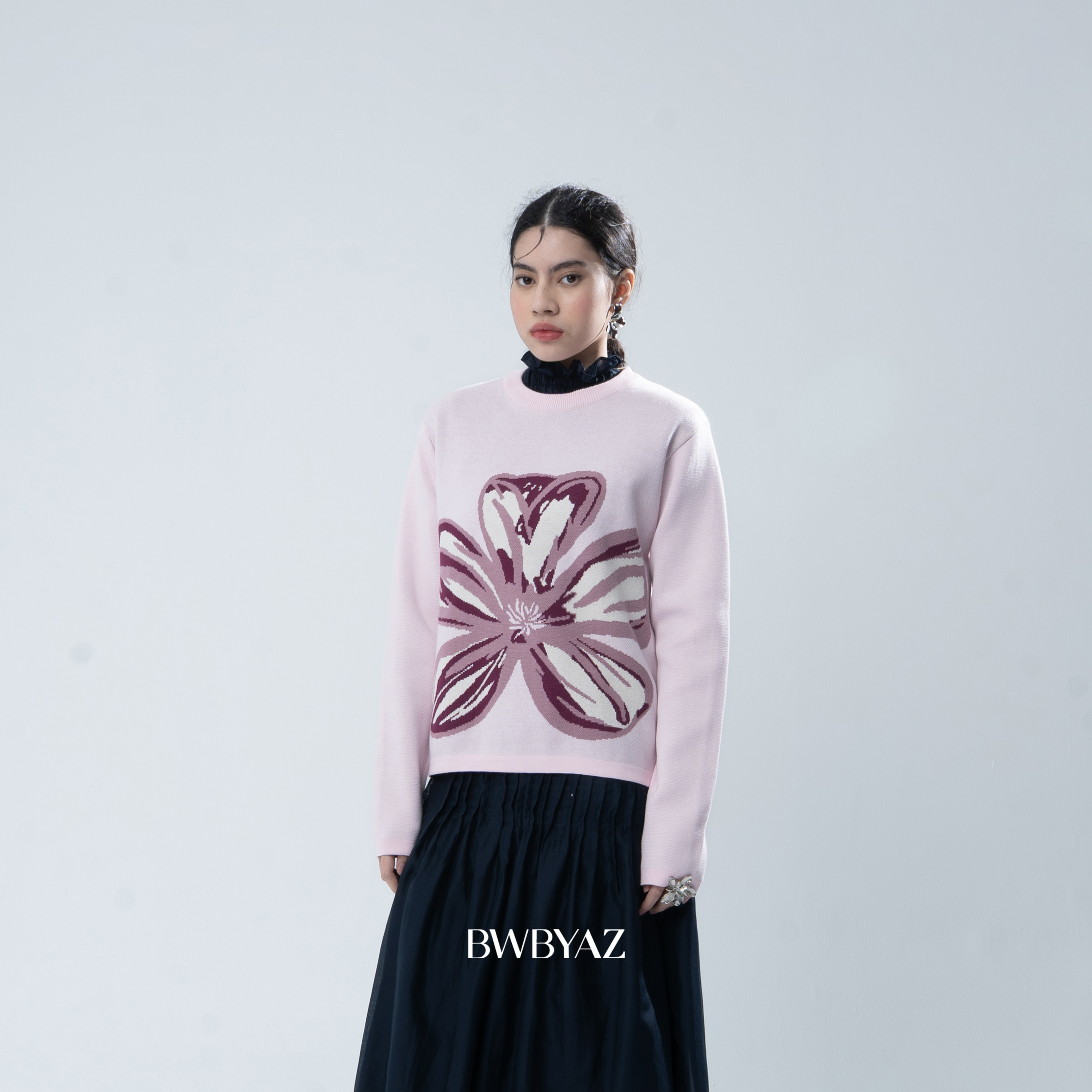BWBYAZ - Claire Blossom Knit (READY STOCK)