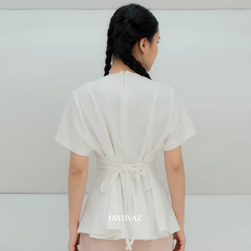 BWBYAZ - Zoe Peplum Shortsleeve (READY STOCK)