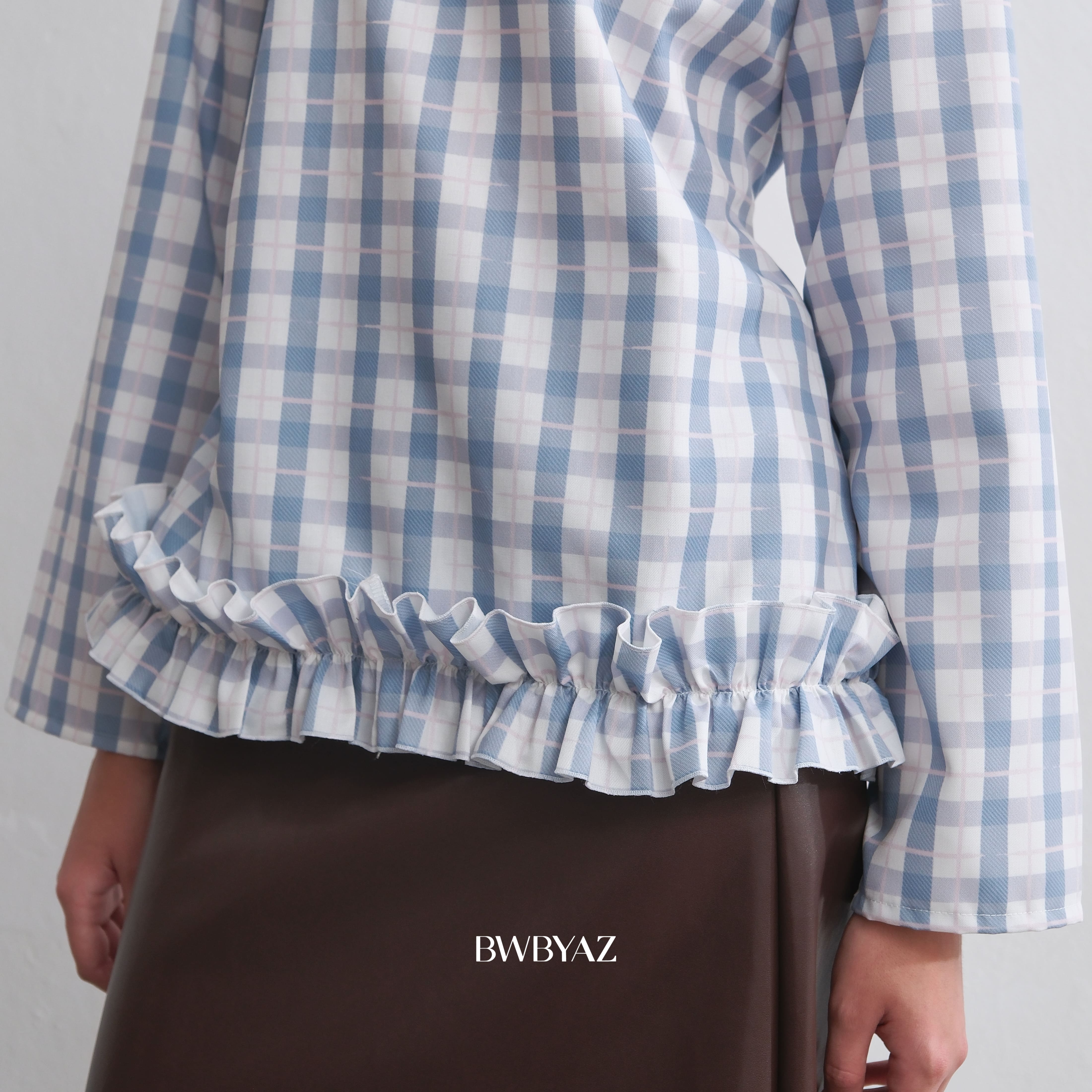 BWBYAZ - Saila Ruffle Blouse (READY STOCK)