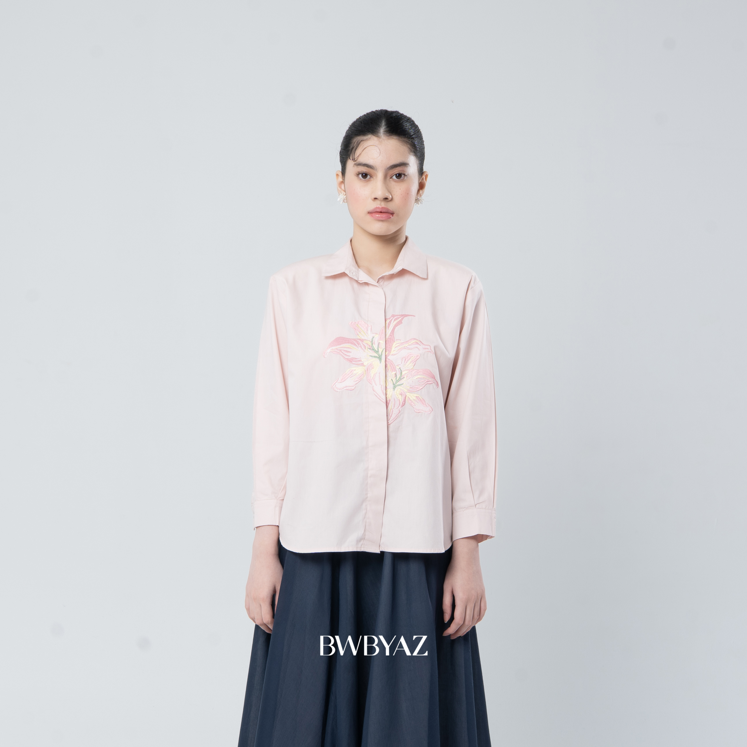 BWBYAZ - Caroline Blooming Shirt (READY STOCK)