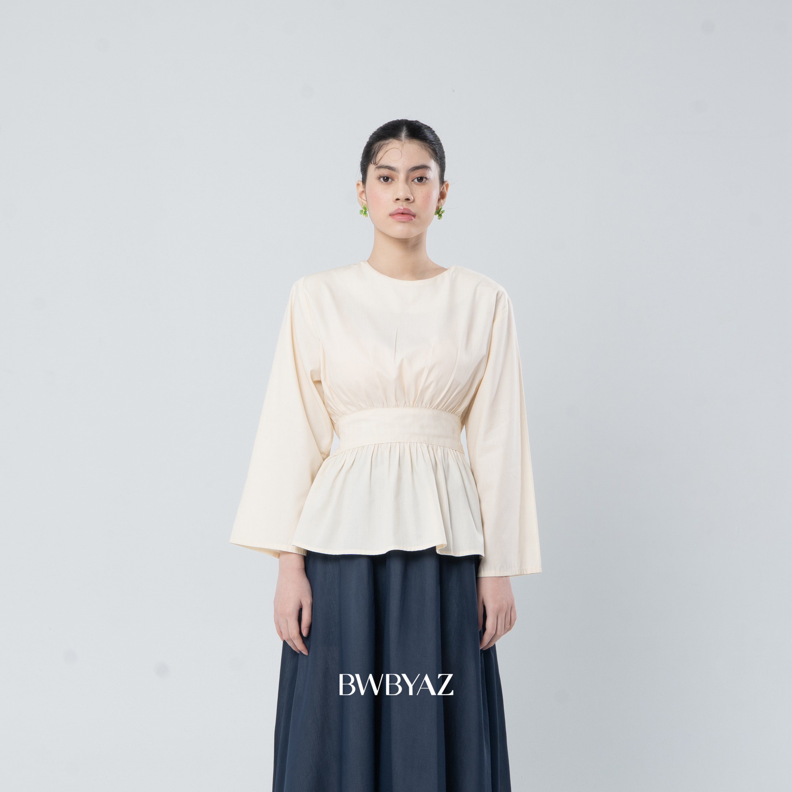 BWBYAZ - Arulla Obi Blouse (READY STOCK)