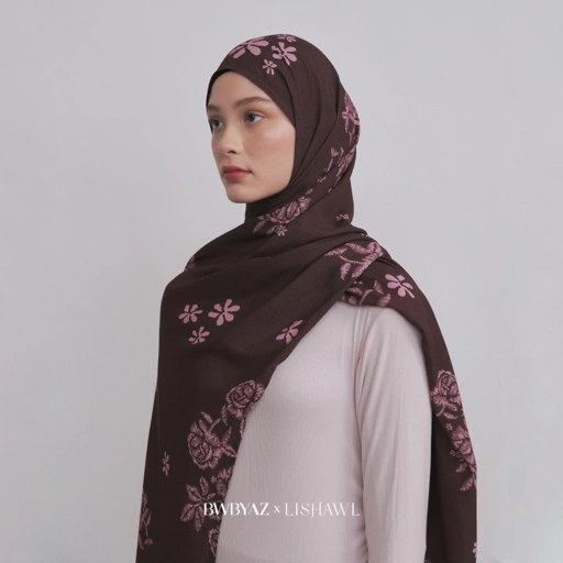 LISHAWL - Flower Blossom Scarf (READY STOCK)