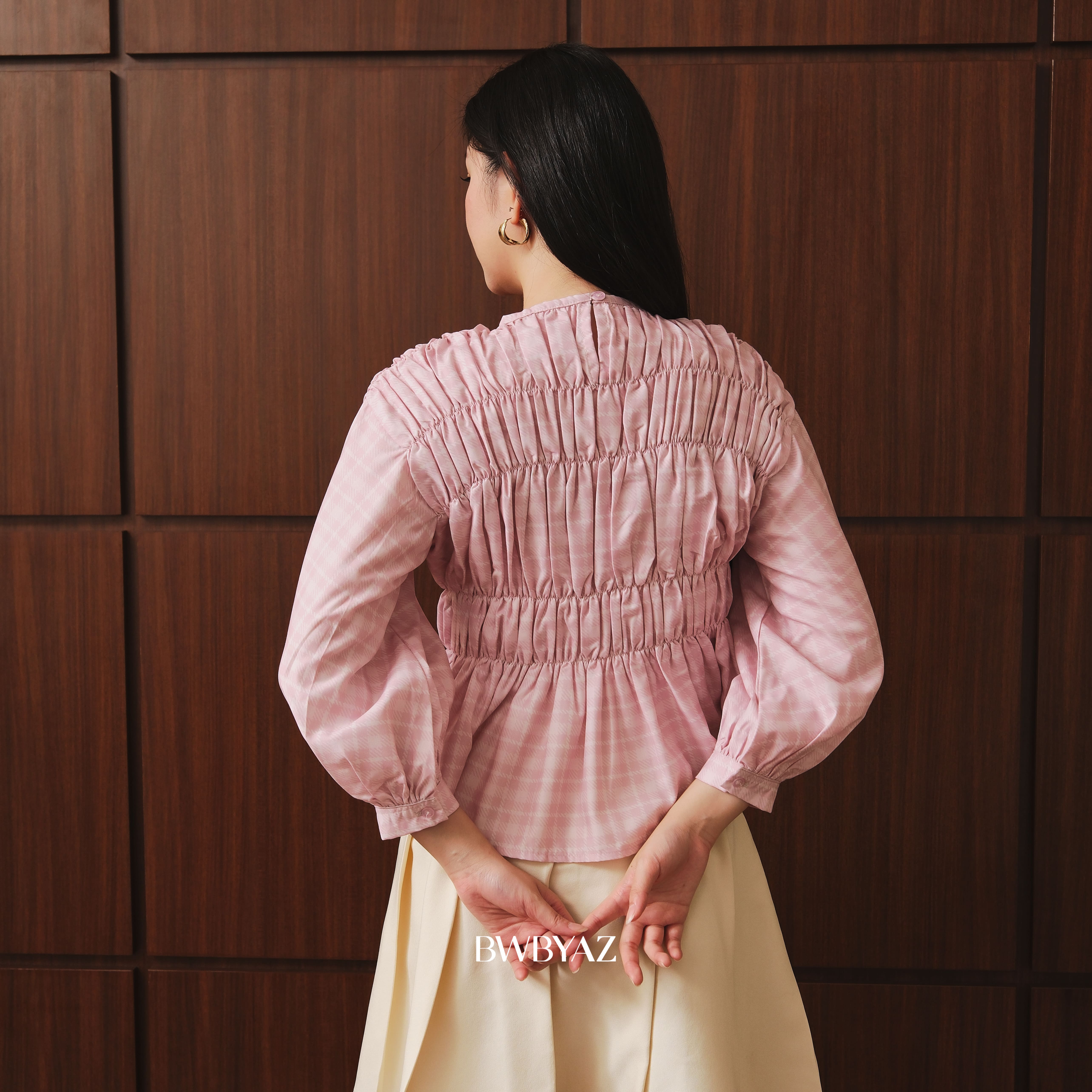 BWBYAZ - Pamela Shirred Blouse Pattern