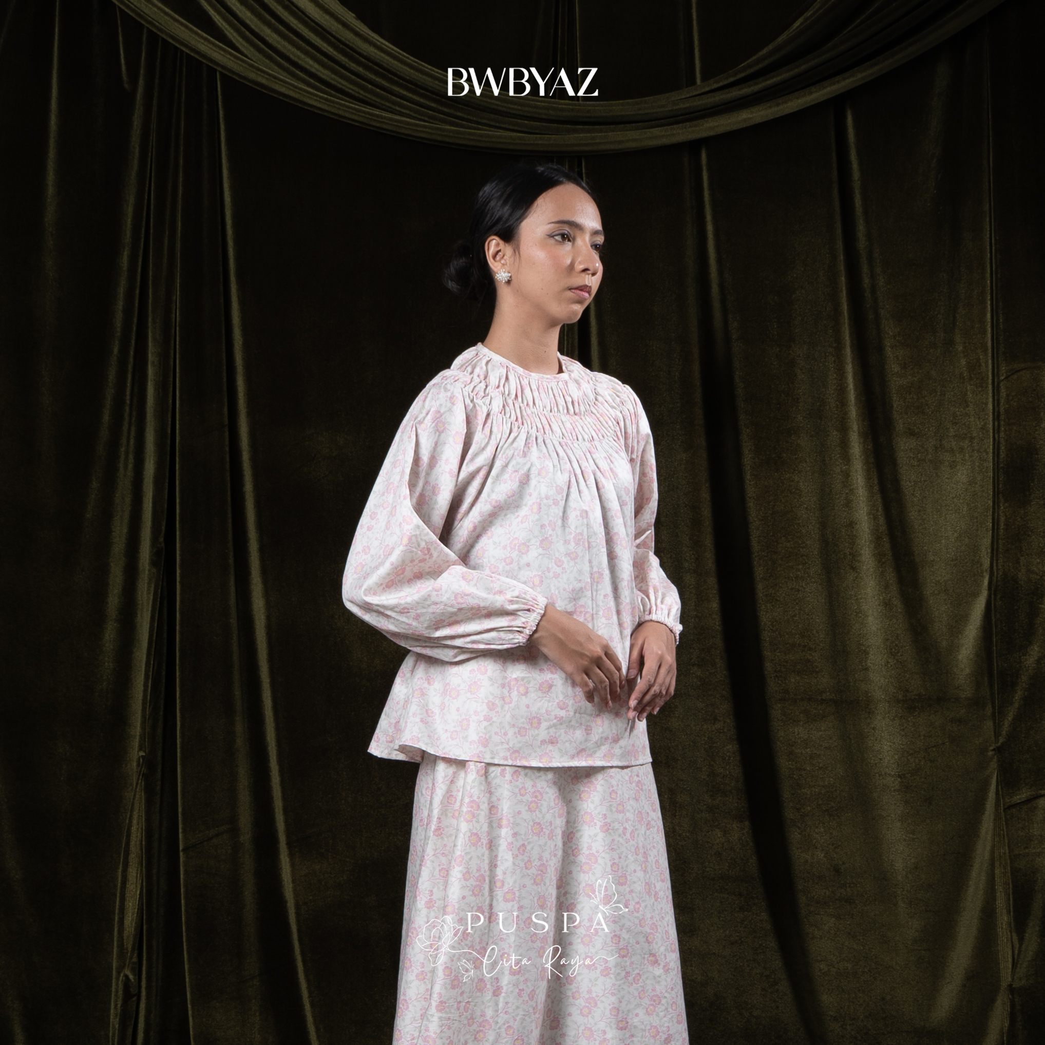 BWBYAZ - PUSPA CITA RAYA - Nona Ayuri Shirred Blouse (READY STOCK)