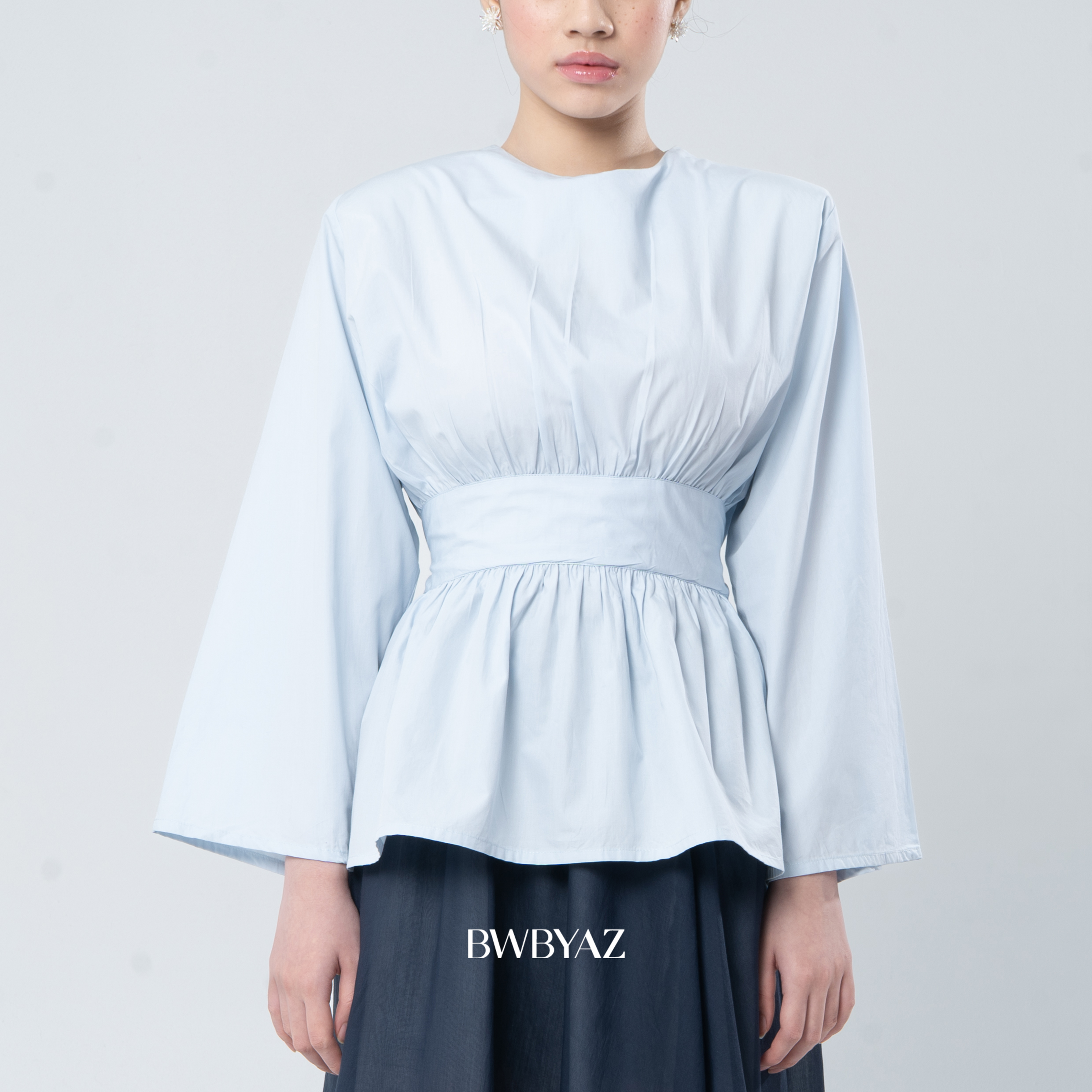 BWBYAZ - Arulla Obi Blouse (READY STOCK)