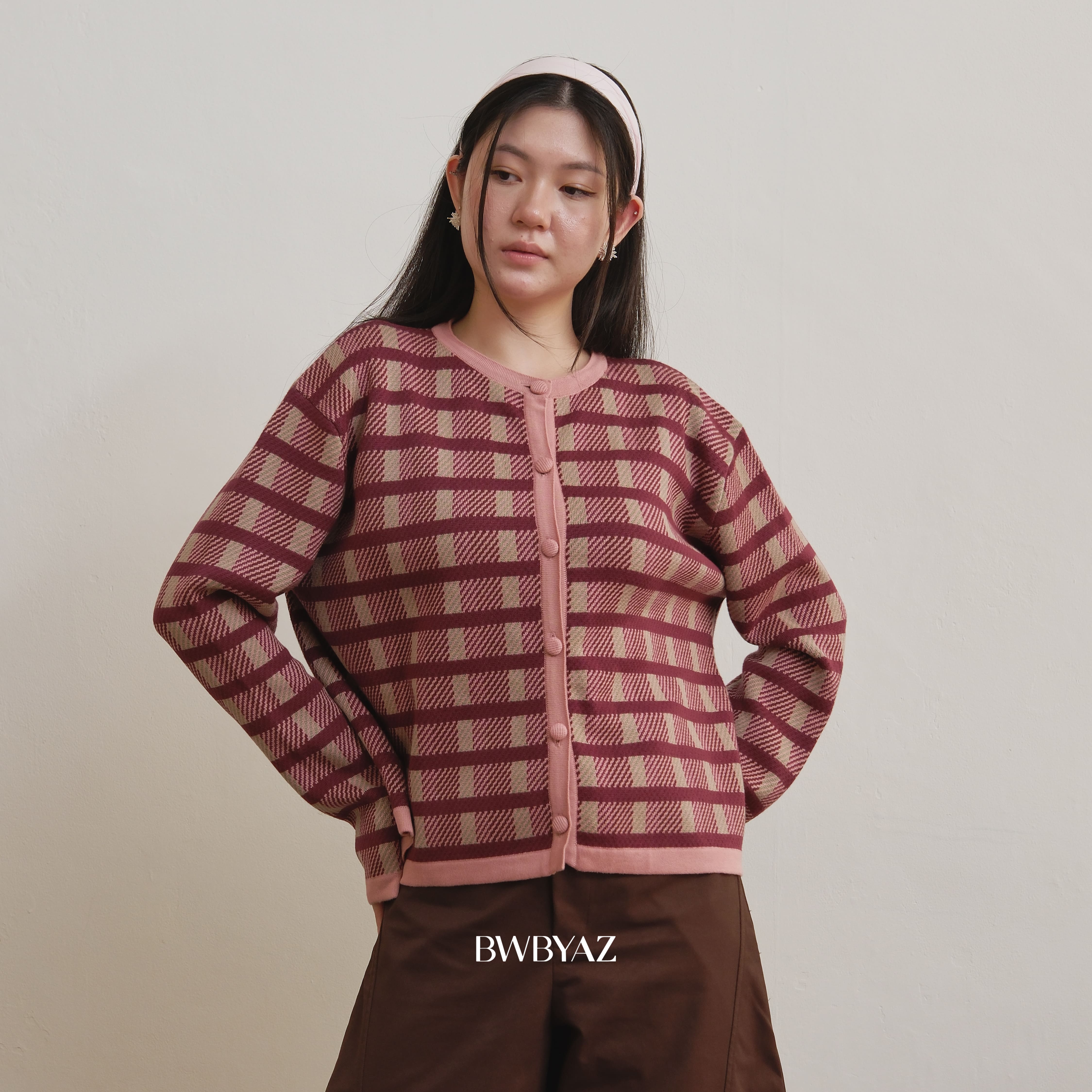 BWBYAZ - Rasya Knit Cardigan (READY STOCK)