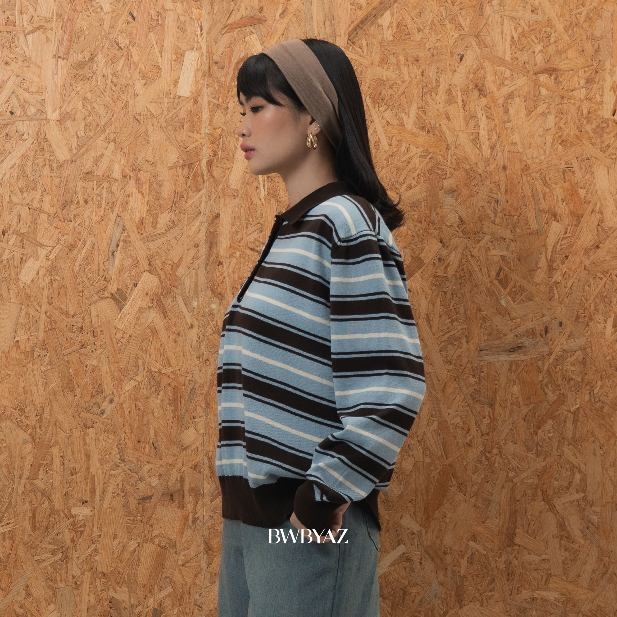 BWBYAZ - Marvine Stripes Knit (READY STOCK)
