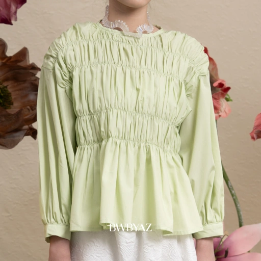 Image of BWBYAZ - PAMELA SHIRRED BLOUSE NEW COLOUR