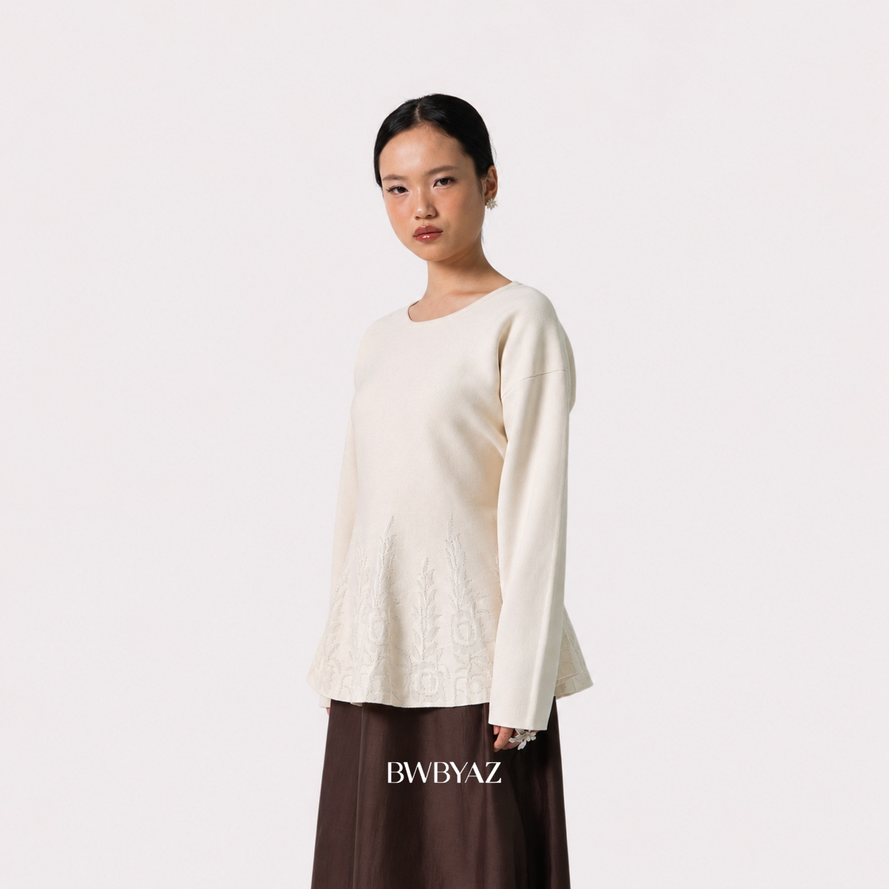 BWBYAZ - Luella Jacquard Peplum (READY STOCK)
