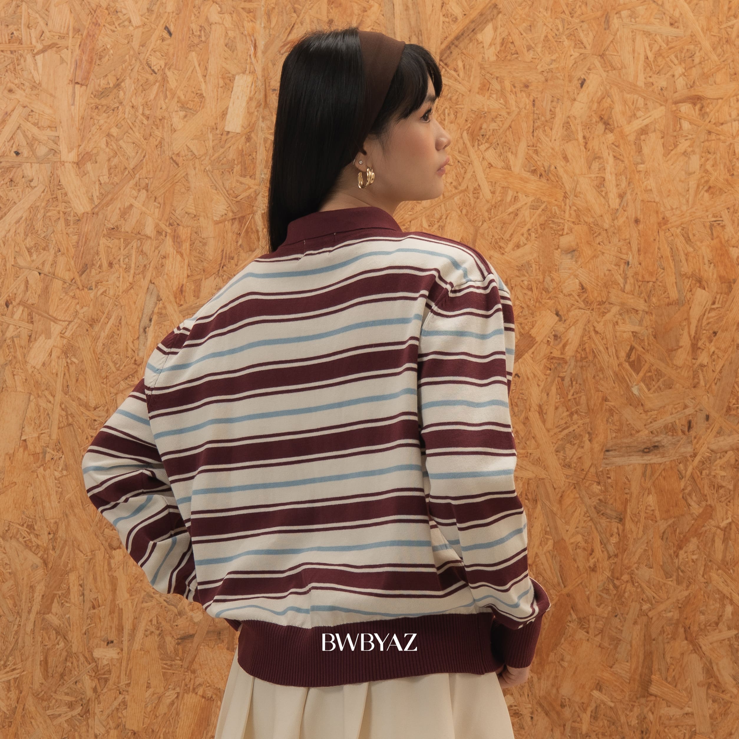 BWBYAZ - Marvine Stripes Knit (READY STOCK)