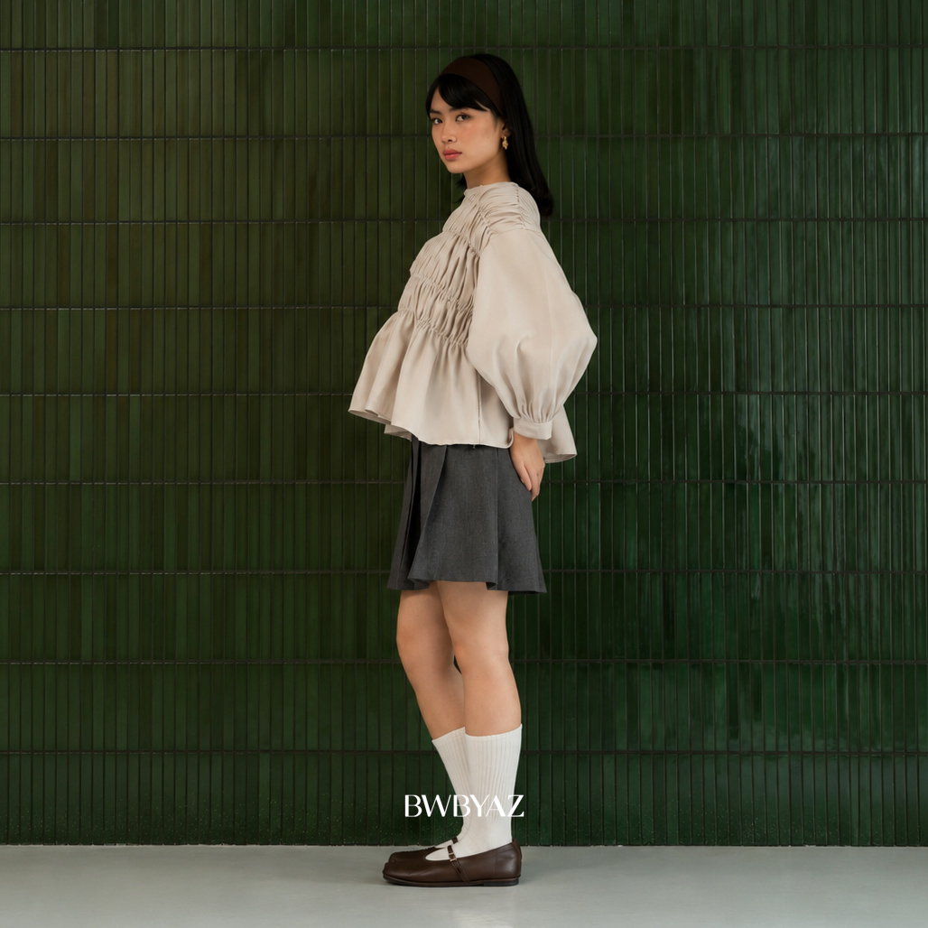 BWBYAZ - Pamela Shirred Blouse