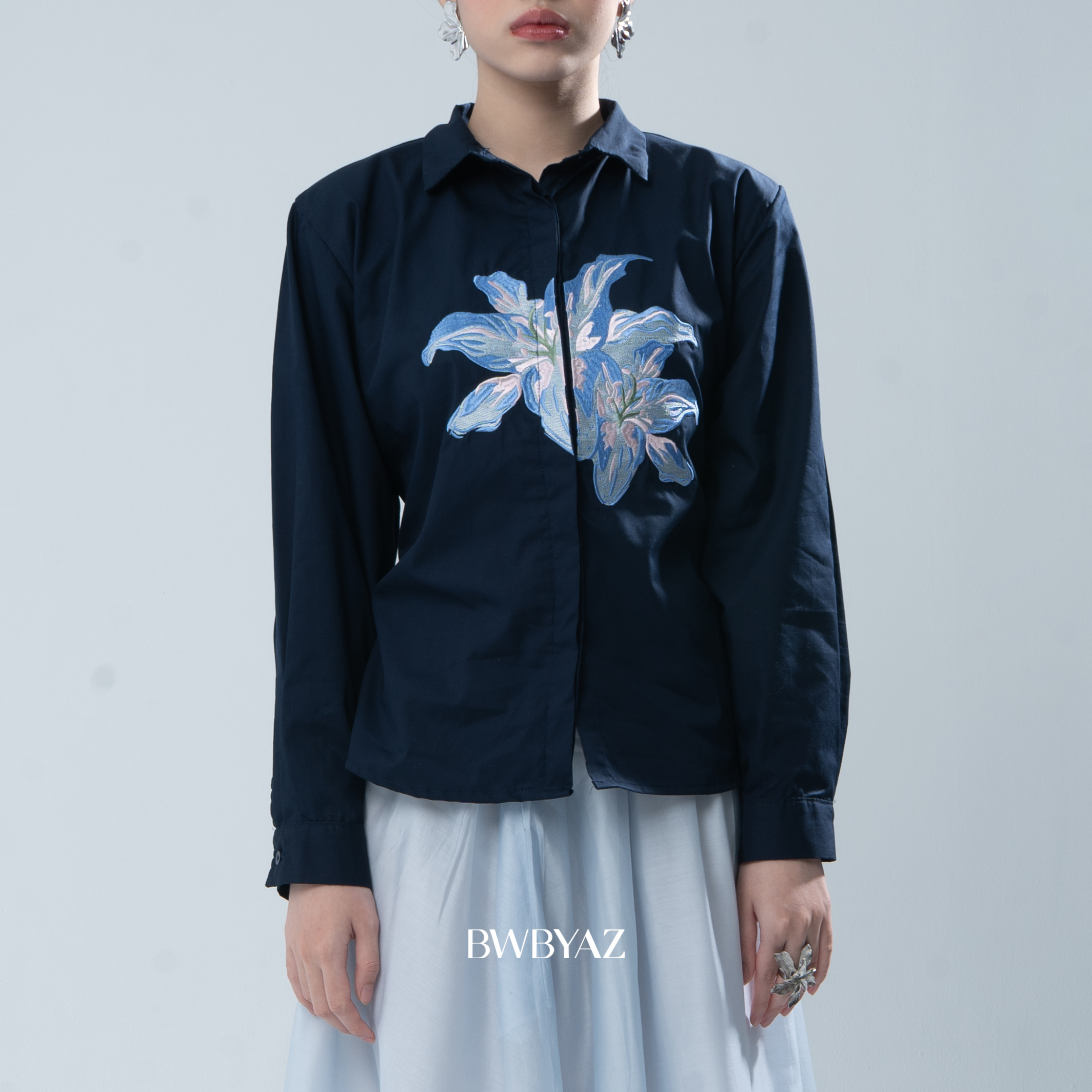 BWBYAZ - Thaliana Blooming Shirt (READY STOCK)