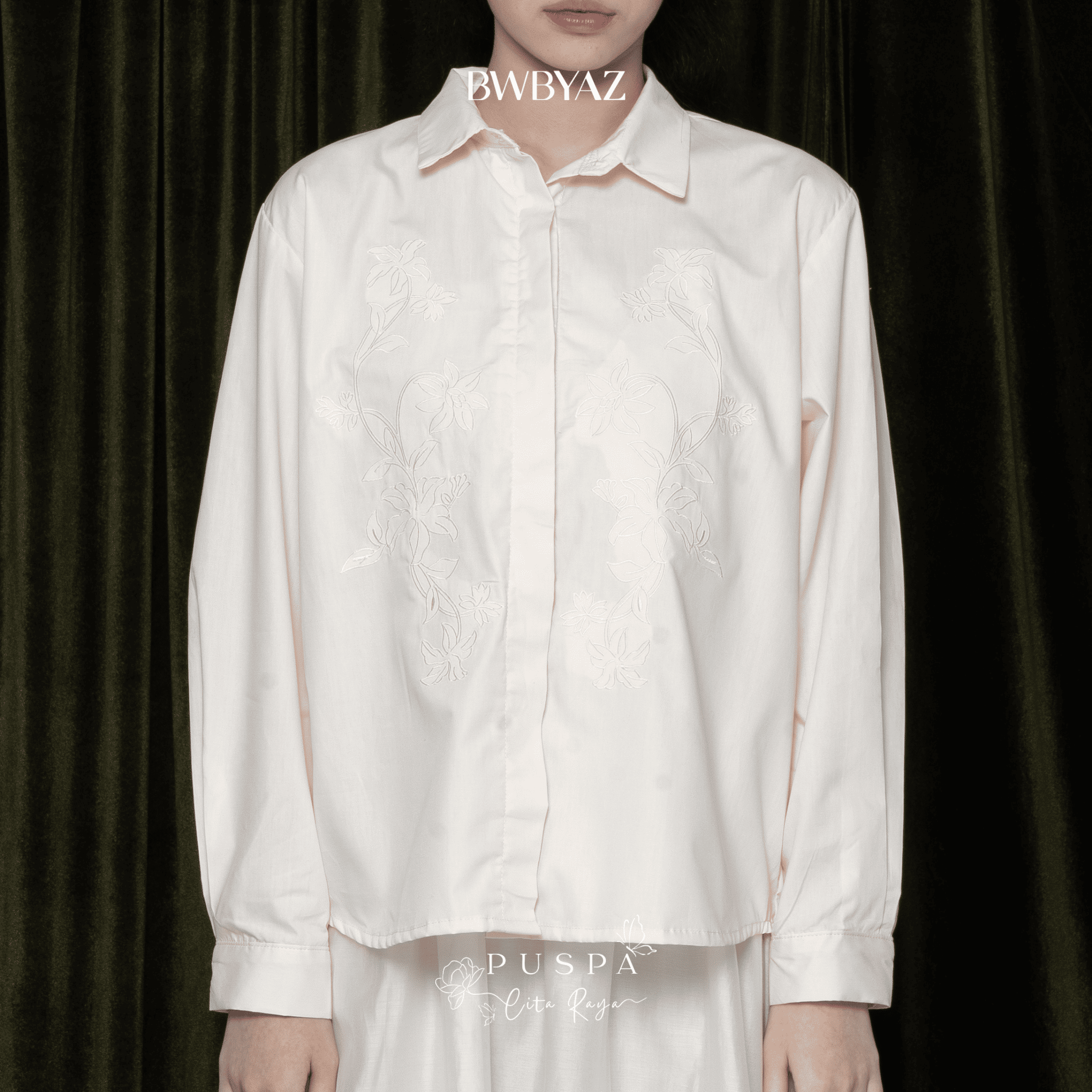 BWBYAZ - PUSPA CITA RAYA - Ayudisa Embroidery Shirt (READY STOCK)