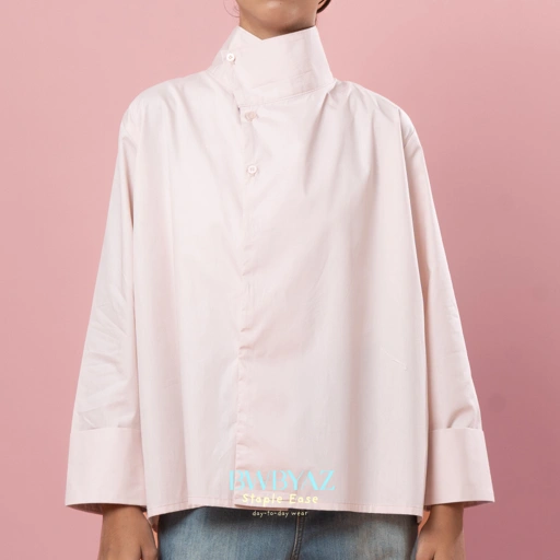 Image of BWBYAZ STAPLE EASE -  Amber Asymetrical Shirt (READY STOCK)