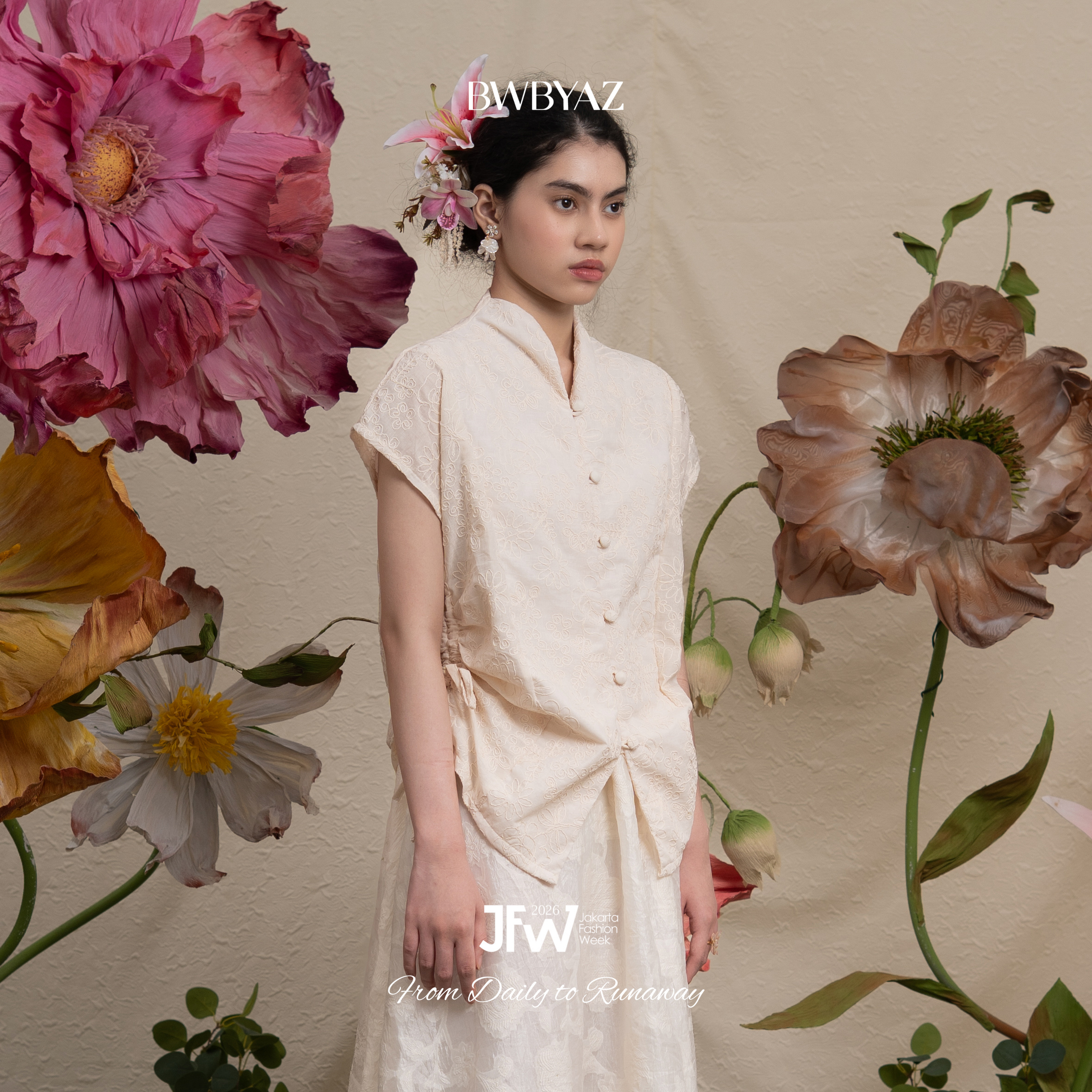 BWBYAZ JFW COLLECTION -  Rhye Embroidery Vest (READY STOCK)