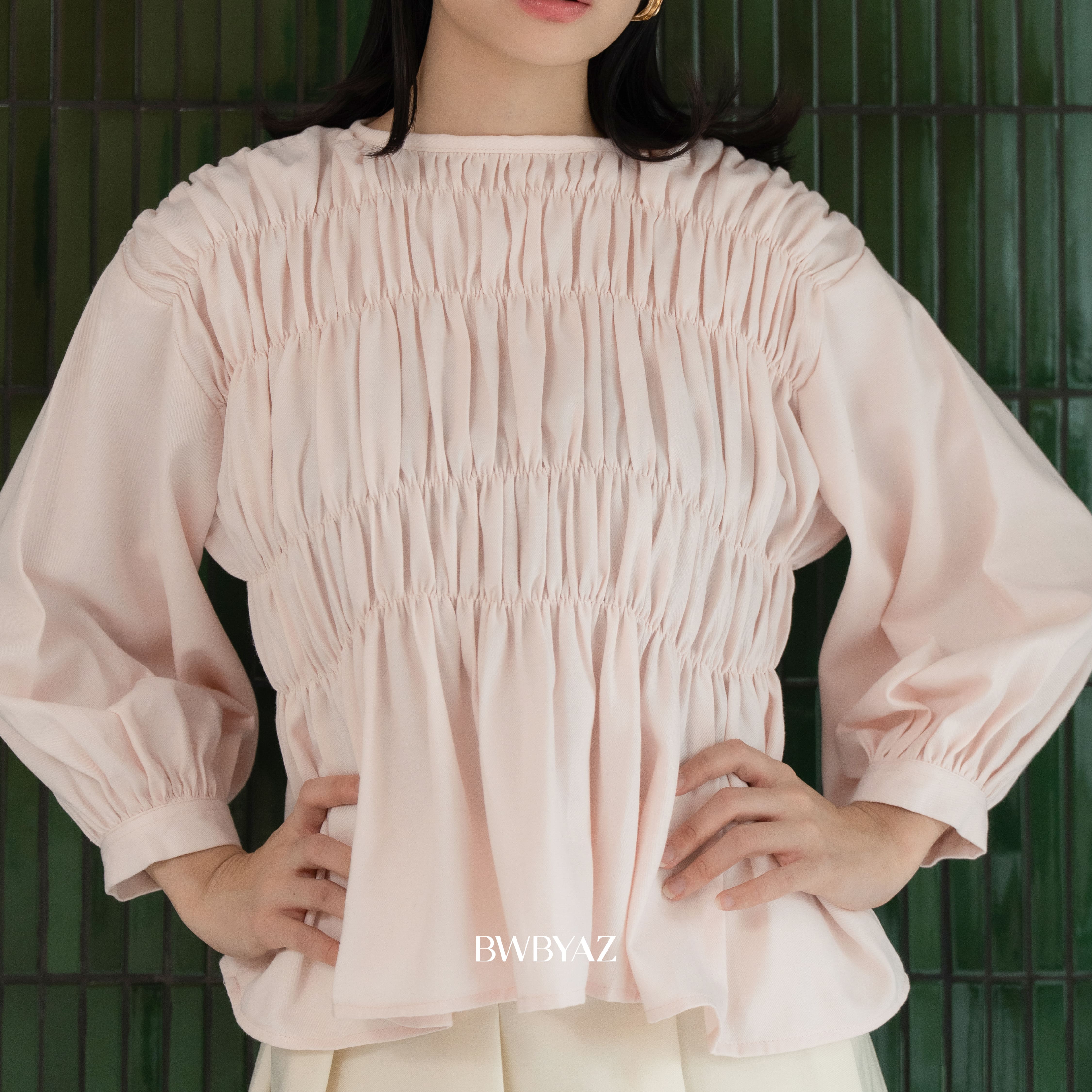 BWBYAZ - Pamela Shirred Blouse