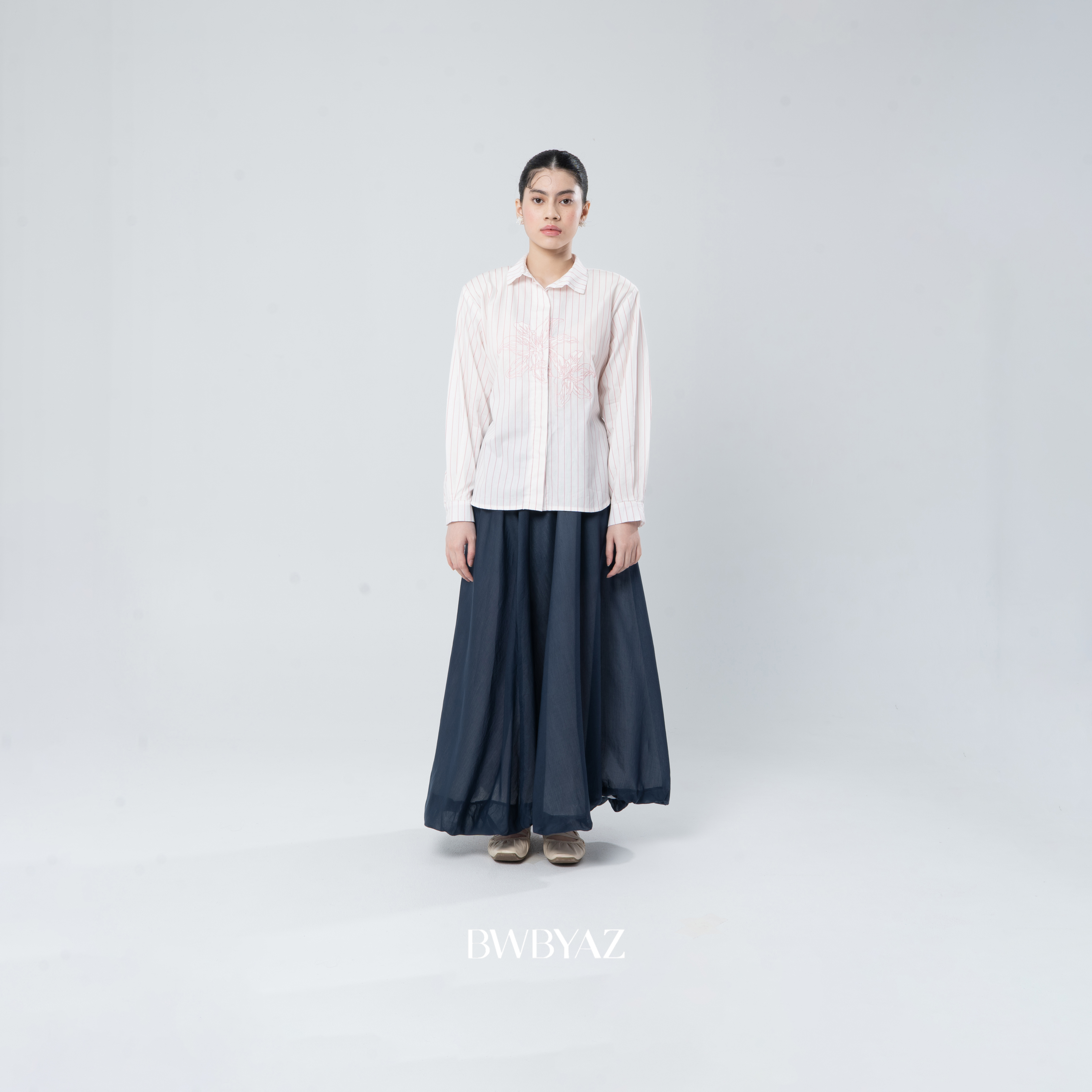 BWBYAZ - Priscilla Blooming Shirt (READY STOCK)