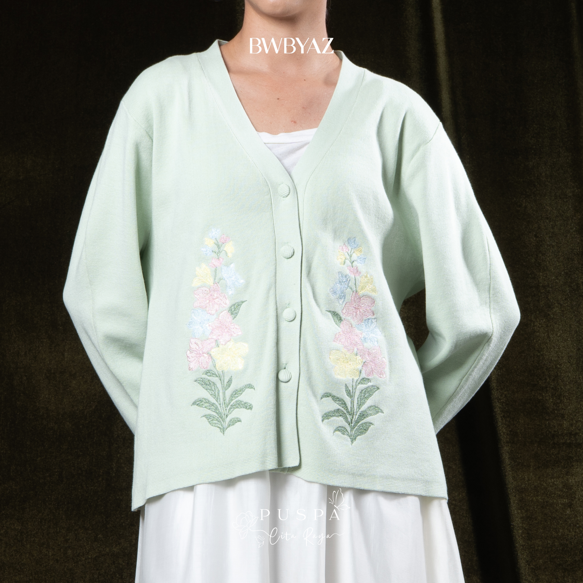 BWBYAZ - PUSPA CITA RAYA - Arumaya Embroidery Knit (READY STOCK)