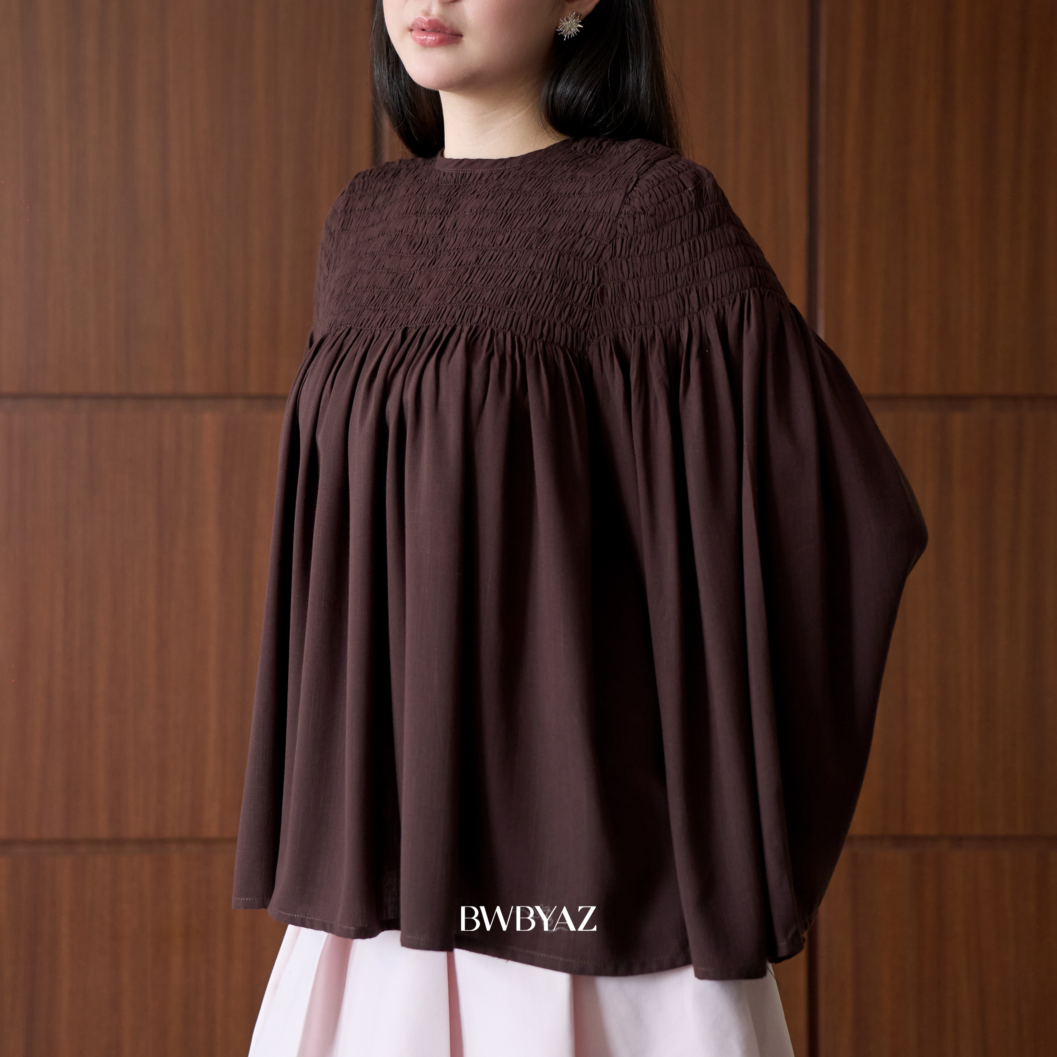 BWBYAZ - Hallie Shirred Top (READY STOCK)