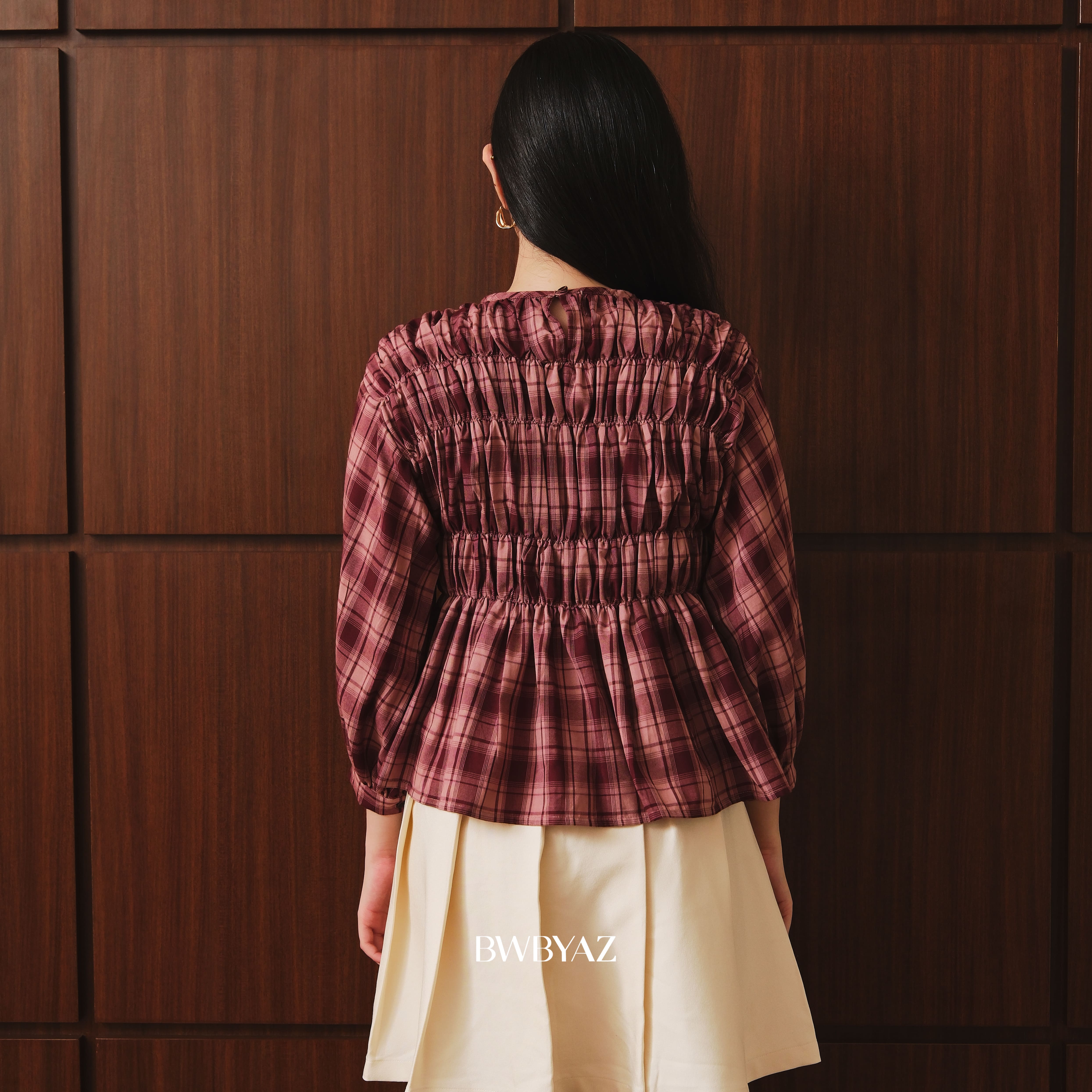 BWBYAZ - Pamela Shirred Blouse Pattern (READY STOCK)