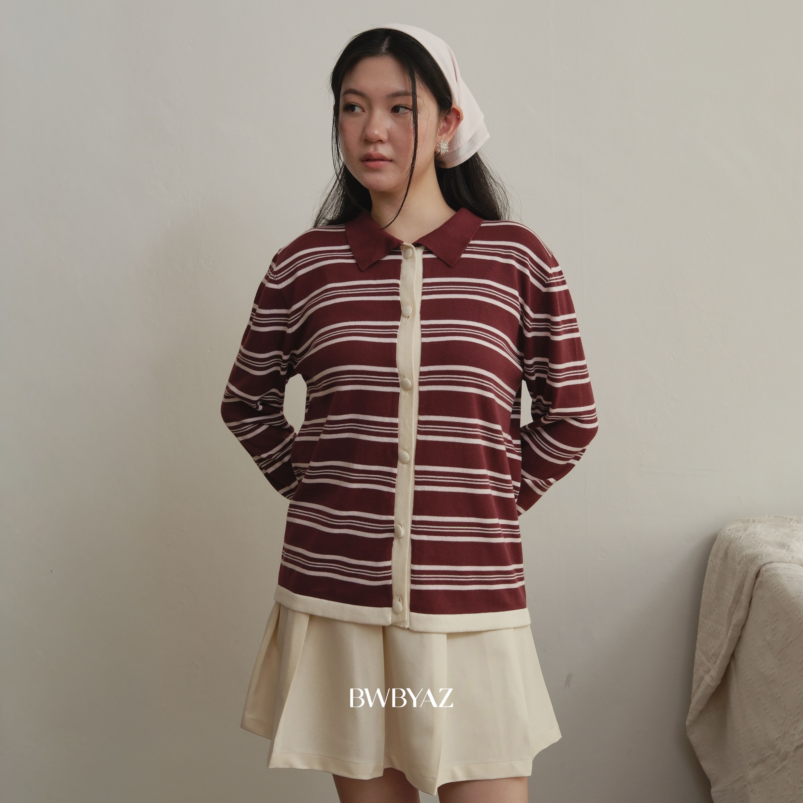 BWBYAZ STAPLE EASE- Sora Knit Shirt (READY STOCK)