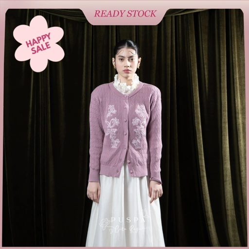 Image of BWBYAZ - PUSPA CITA RAYA - Kasyara Cable Knit Cardigan (READY STOCK)