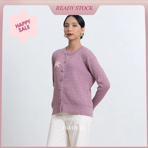 Image of BWBYAZ - Laine Cable Knit Cardigan (READY STOCK)