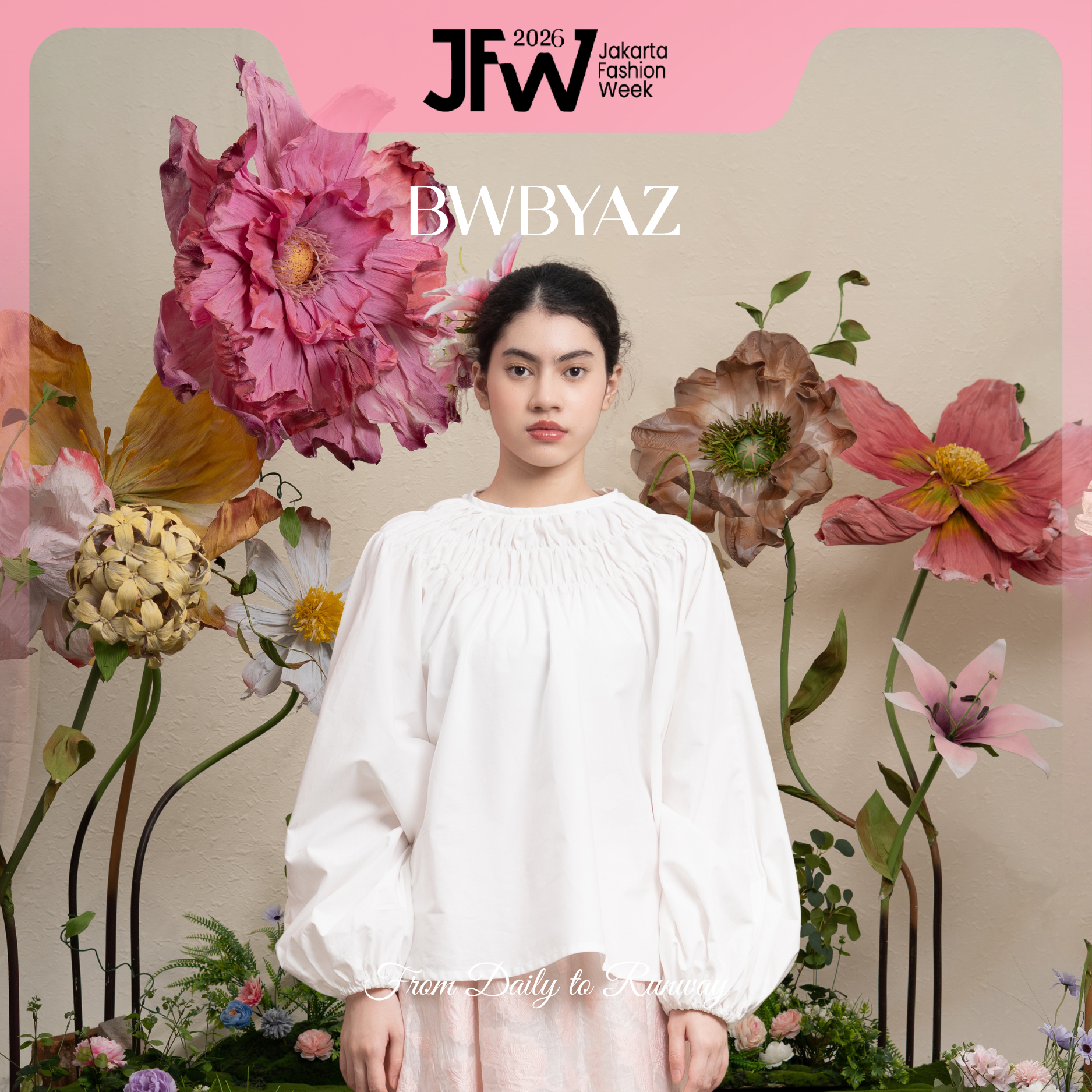 BWBYAZ JFW COLLECTION - Orla Shirred Blouse (READY STOCK)