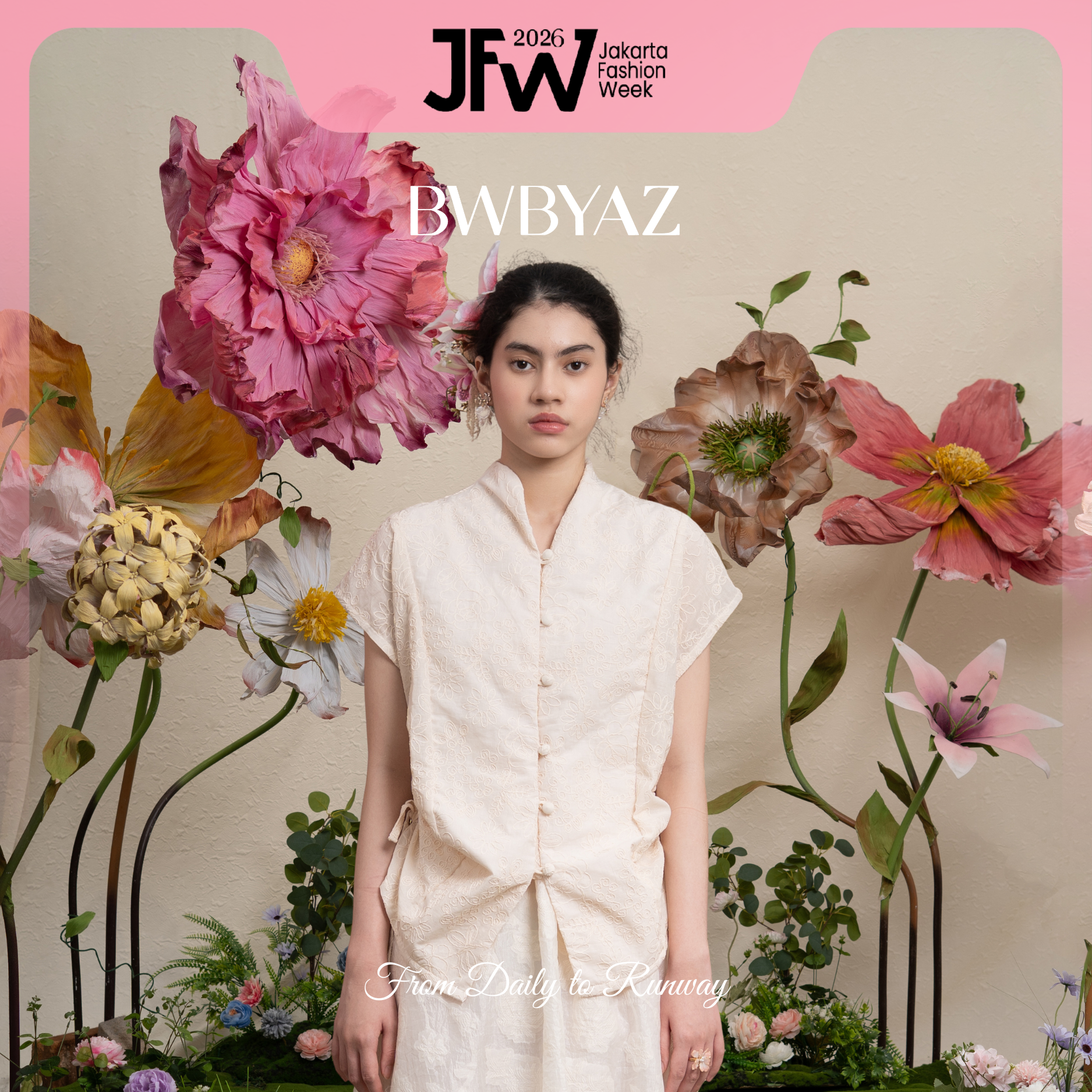 BWBYAZ JFW COLLECTION -  Rhye Embroidery Vest (READY STOCK)