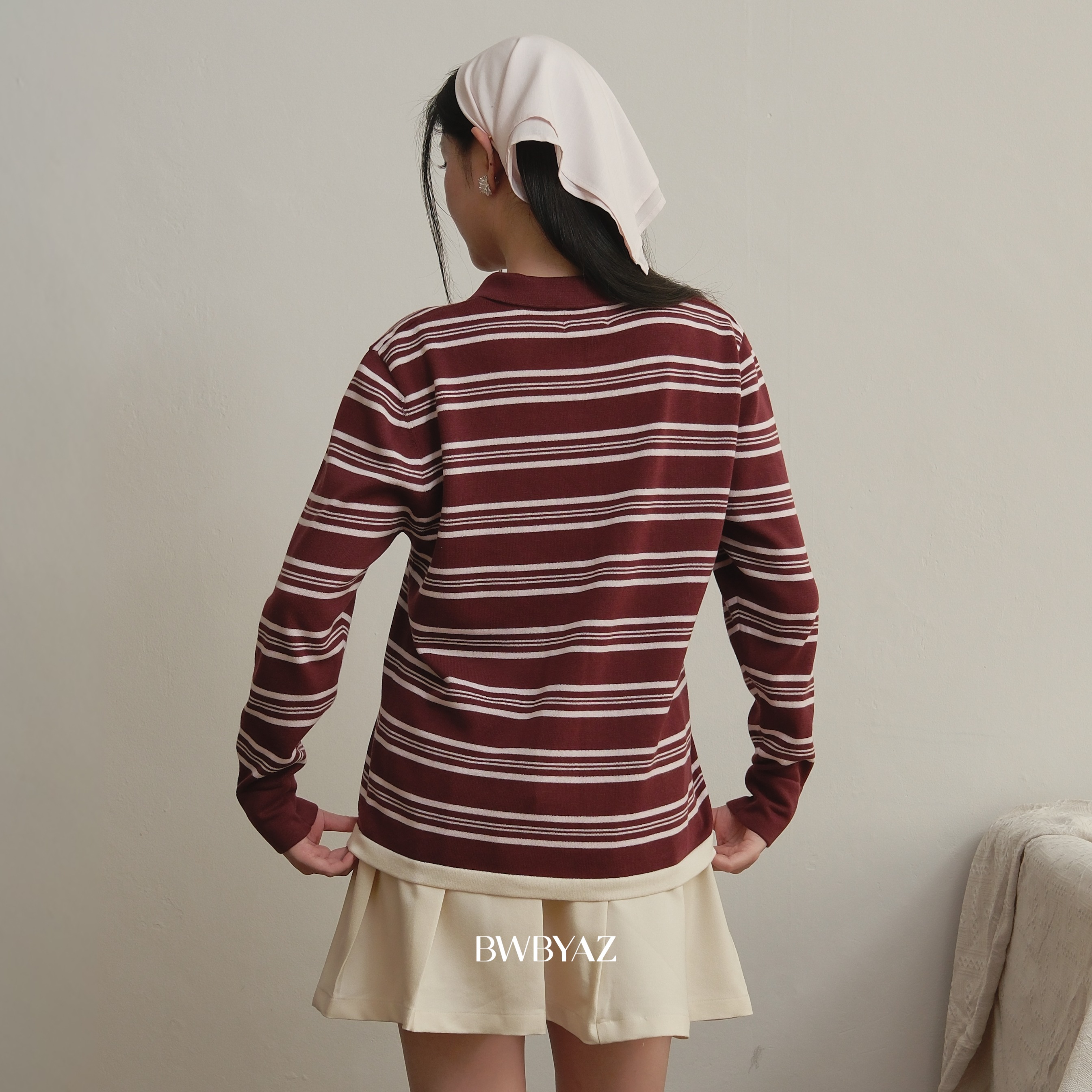 BWBYAZ STAPLE EASE- Sora Knit Shirt (READY STOCK)