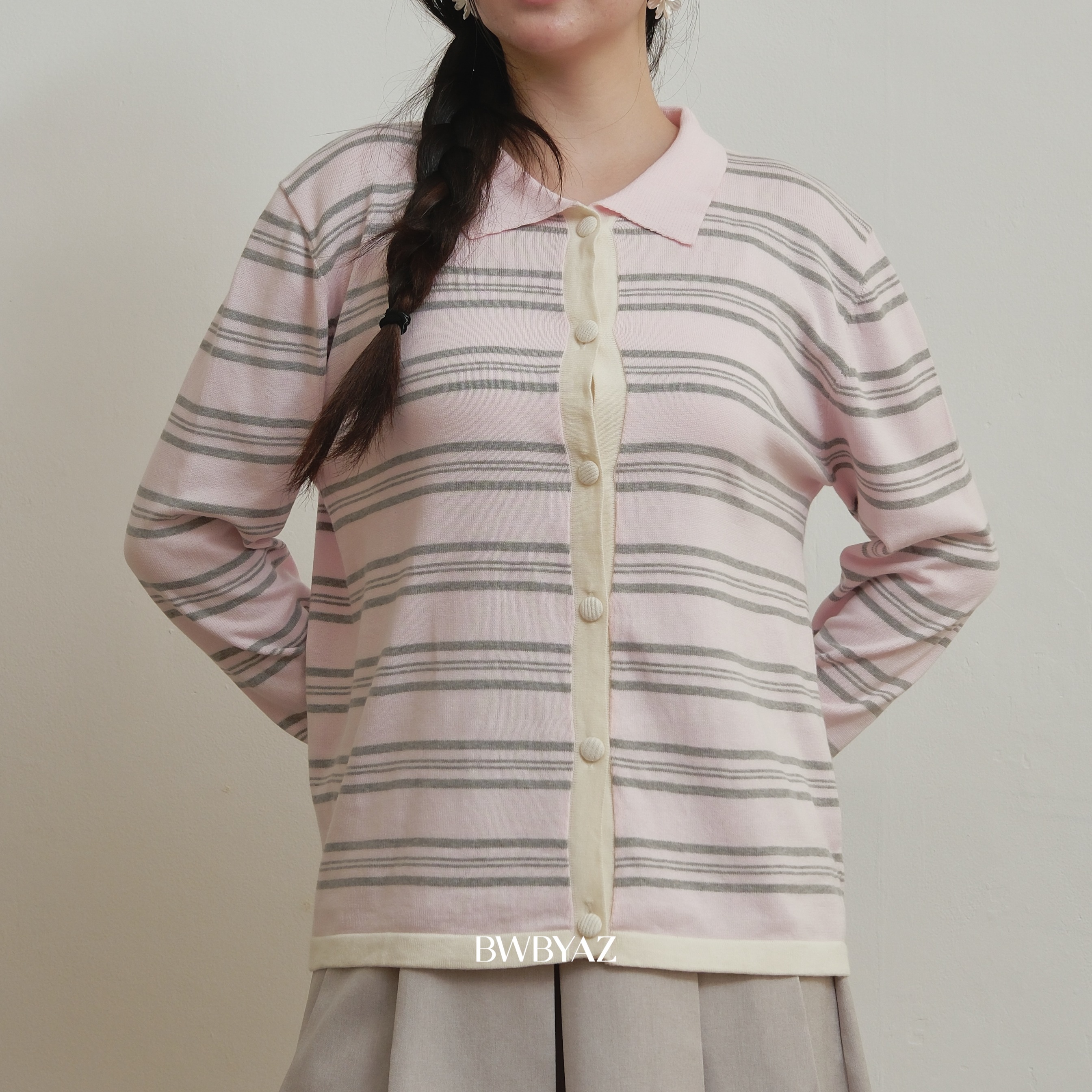 BWBYAZ STAPLE EASE- Sora Knit Shirt (READY STOCK)
