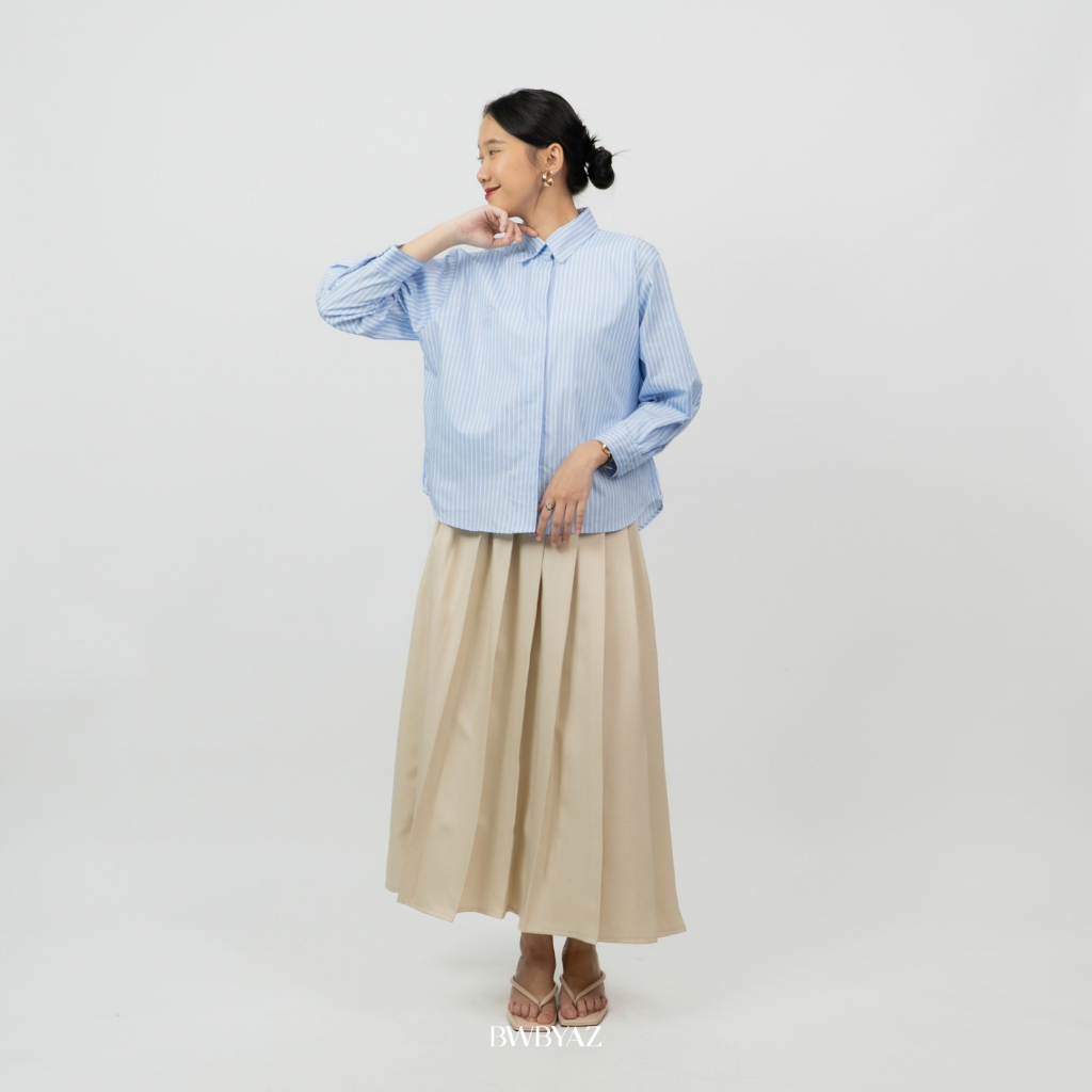 BWBYAZ - Adara Embroidery Shirt Blouse
