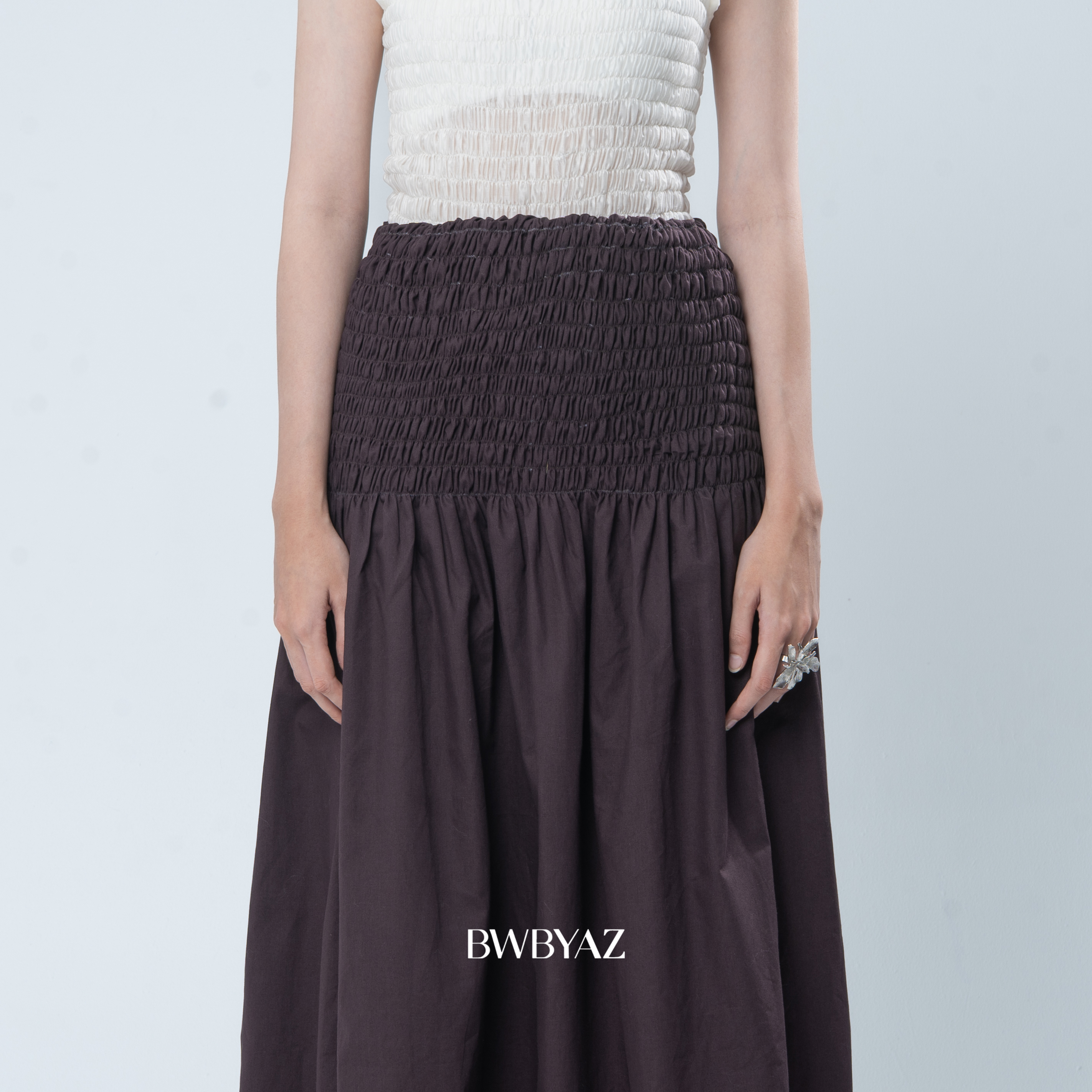 BWBYAZ - Sasmaya Shirred Skirt