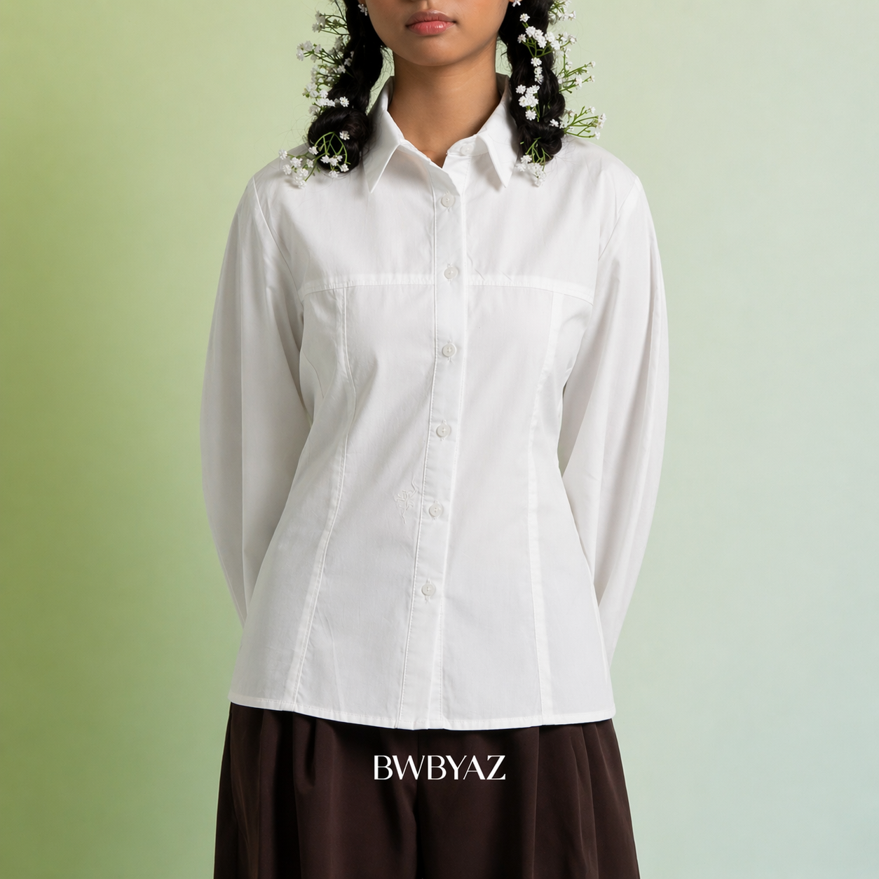 BWBYAZ - Veyline Barrel Shirt (READY STOCK)