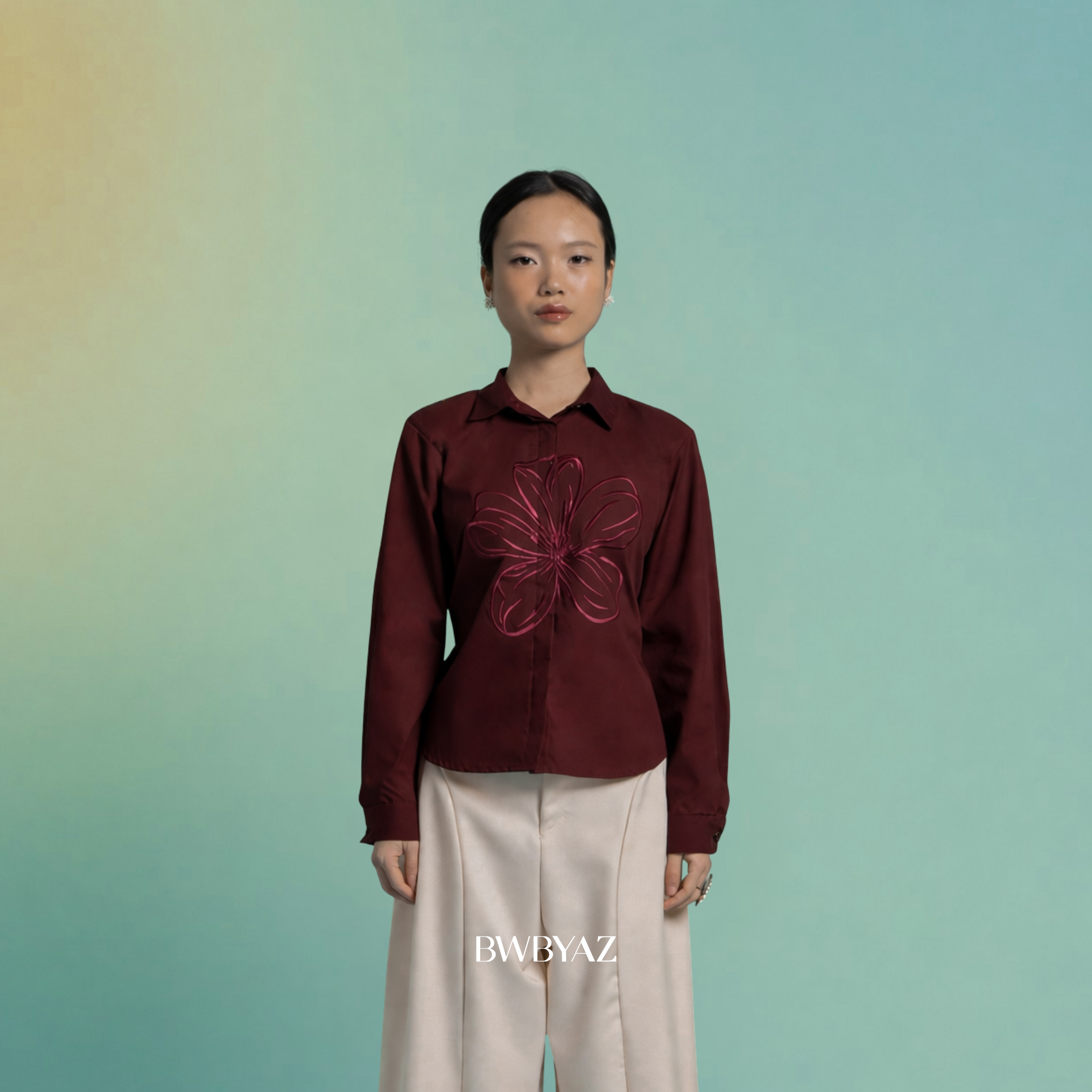 BWBYAZ - Sasmita Blooming Shirt' (READY STOCK)