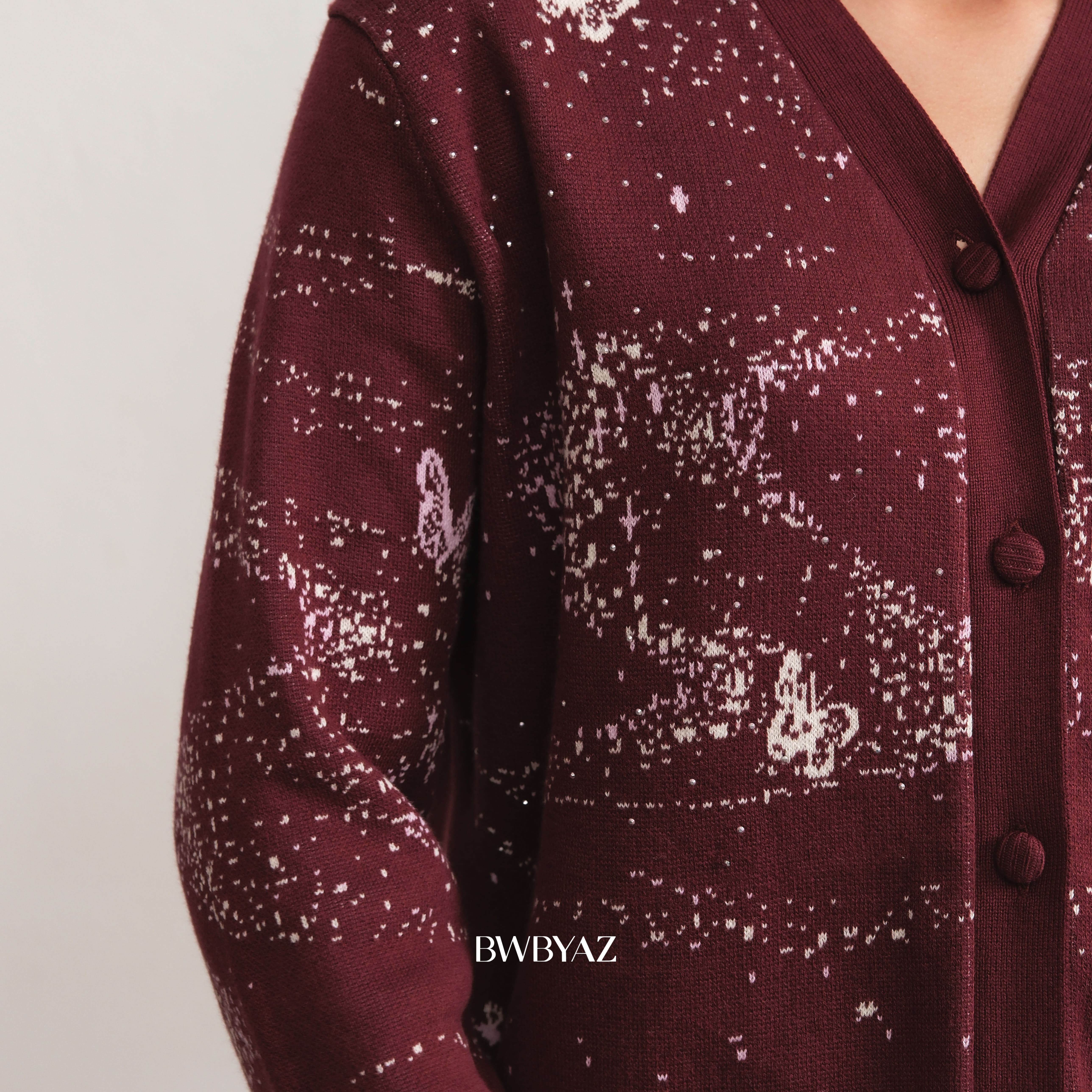 BWBYAZ - Cherine Sparkle Cardigan (READY STOCK)