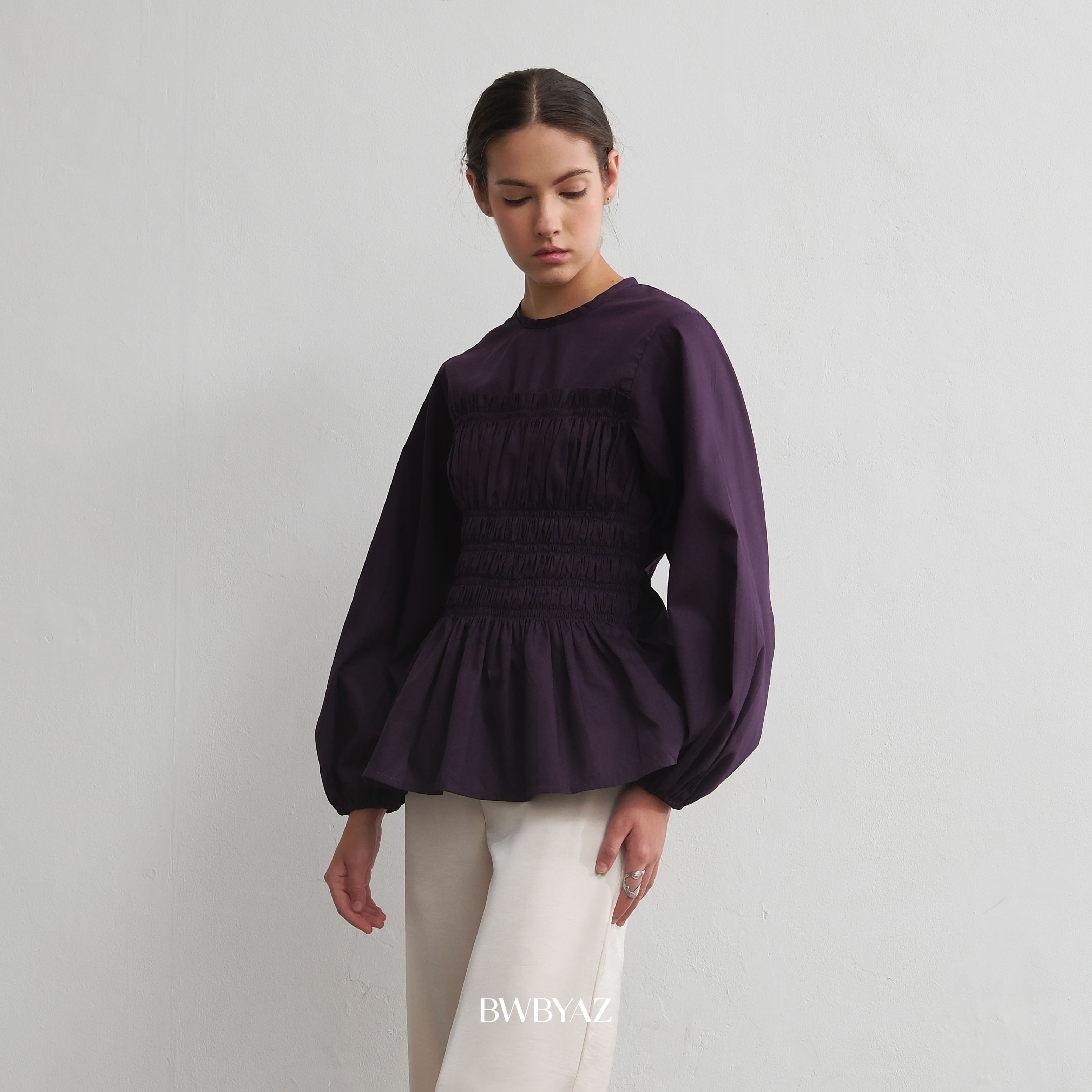 BWBYAZ - Rissa Shirred Top Vol 2 (READY STOCK) - BWBYAZ OVERSIZED ...