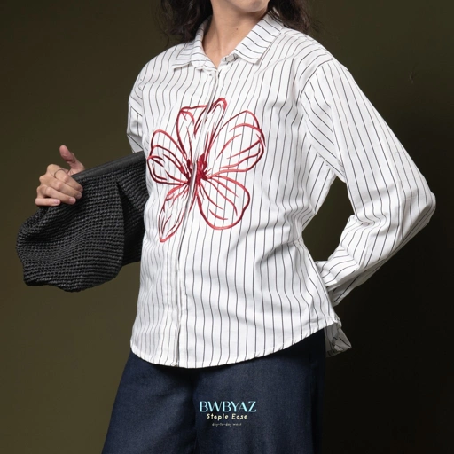 Image of BWBYAZ STAPLE EASE - SASMITA BLOOMING SHIRT NEW COLOUR