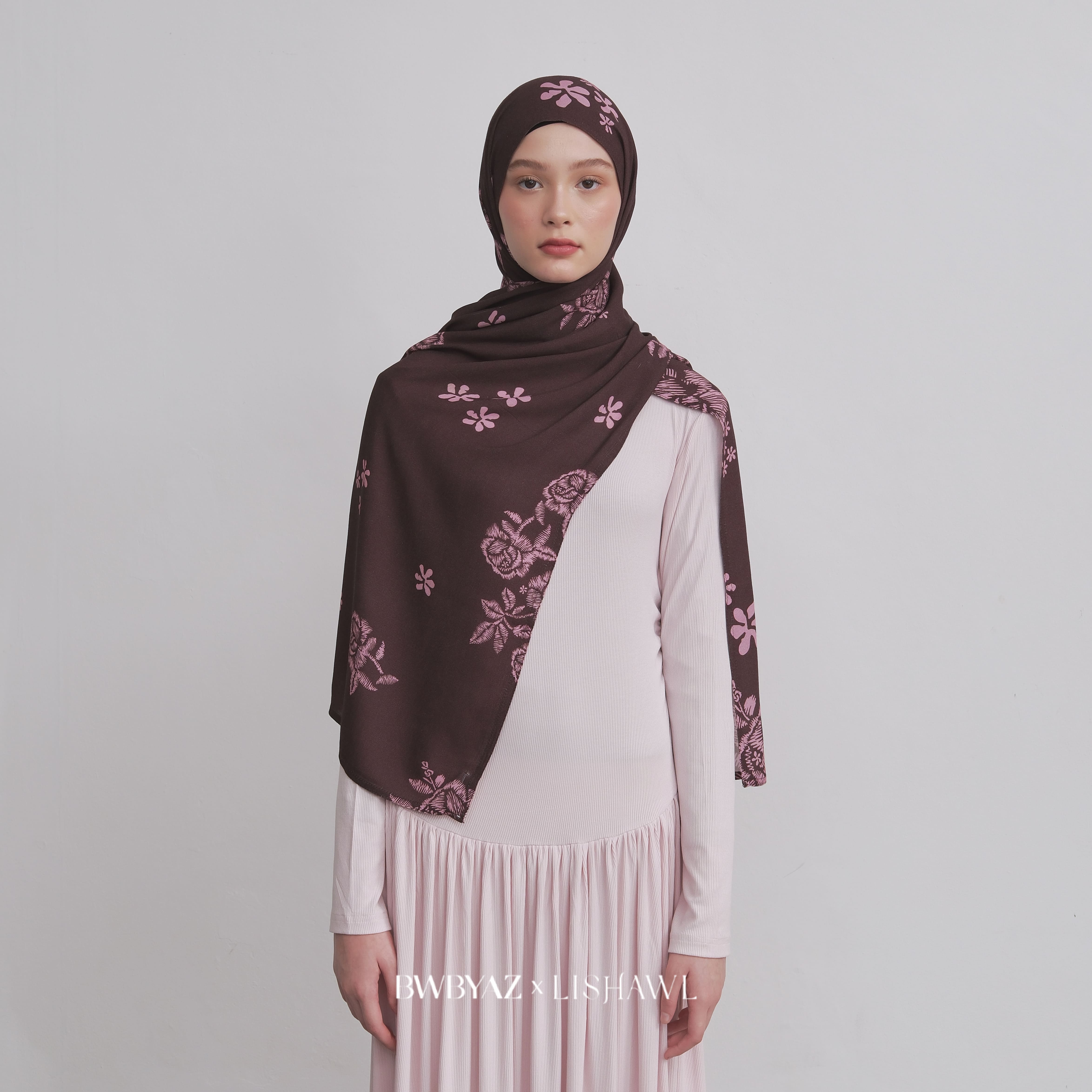 LISHAWL - Flower Blossom Scarf (READY STOCK)