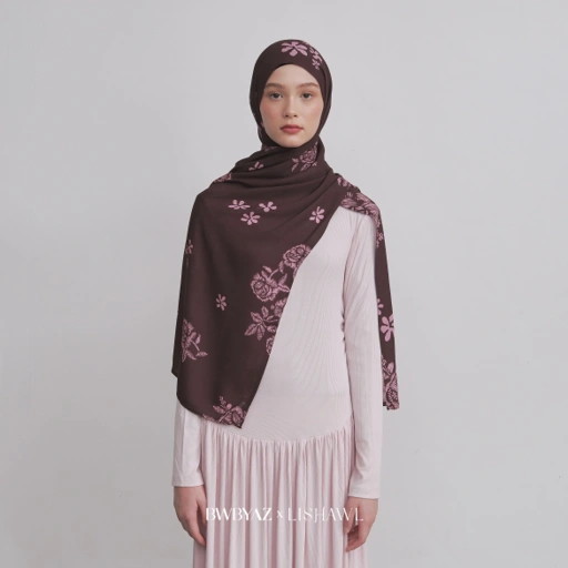 LISHAWL - Flower Blossom Scarf (READY STOCK)